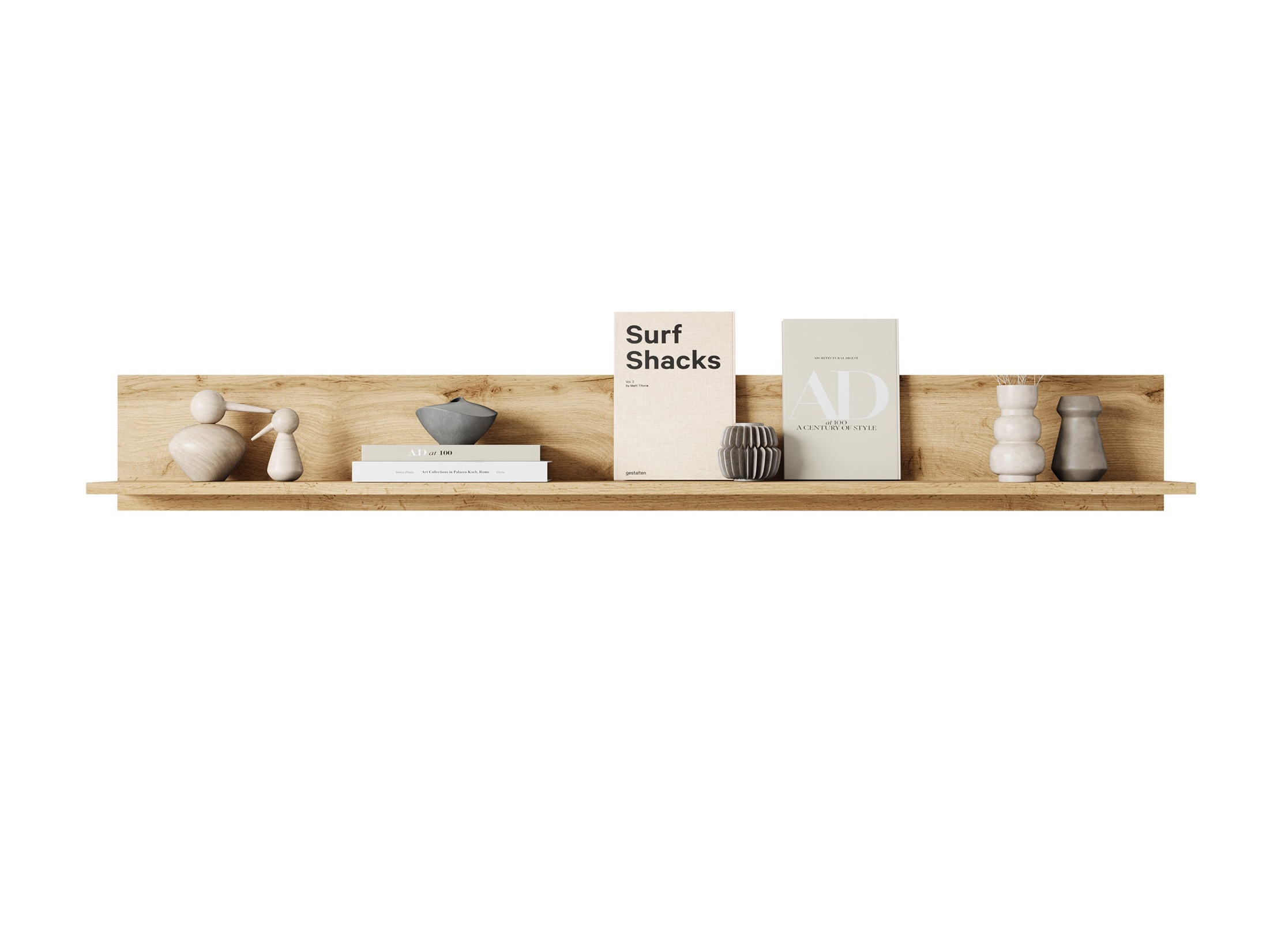 Estantería de pared Mirfivo 105 (Roble wotan)