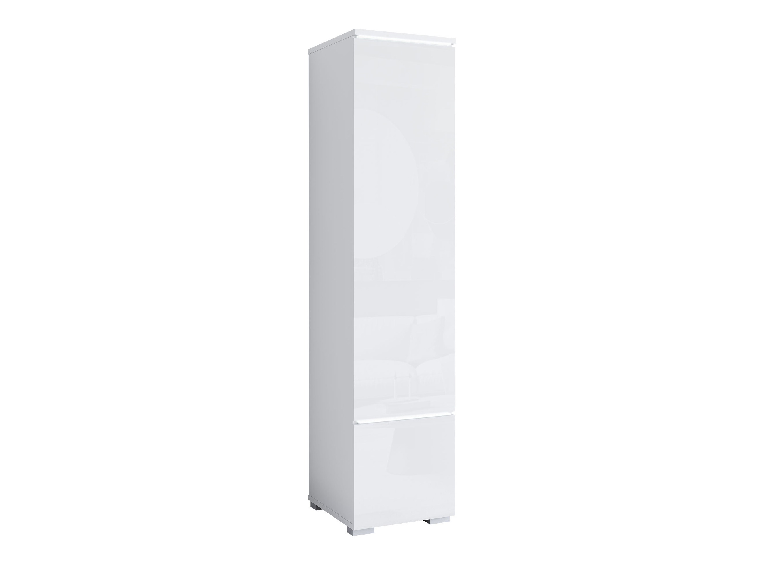 Estantería Mirfivo 108 (Blanco + Blanco brillante)