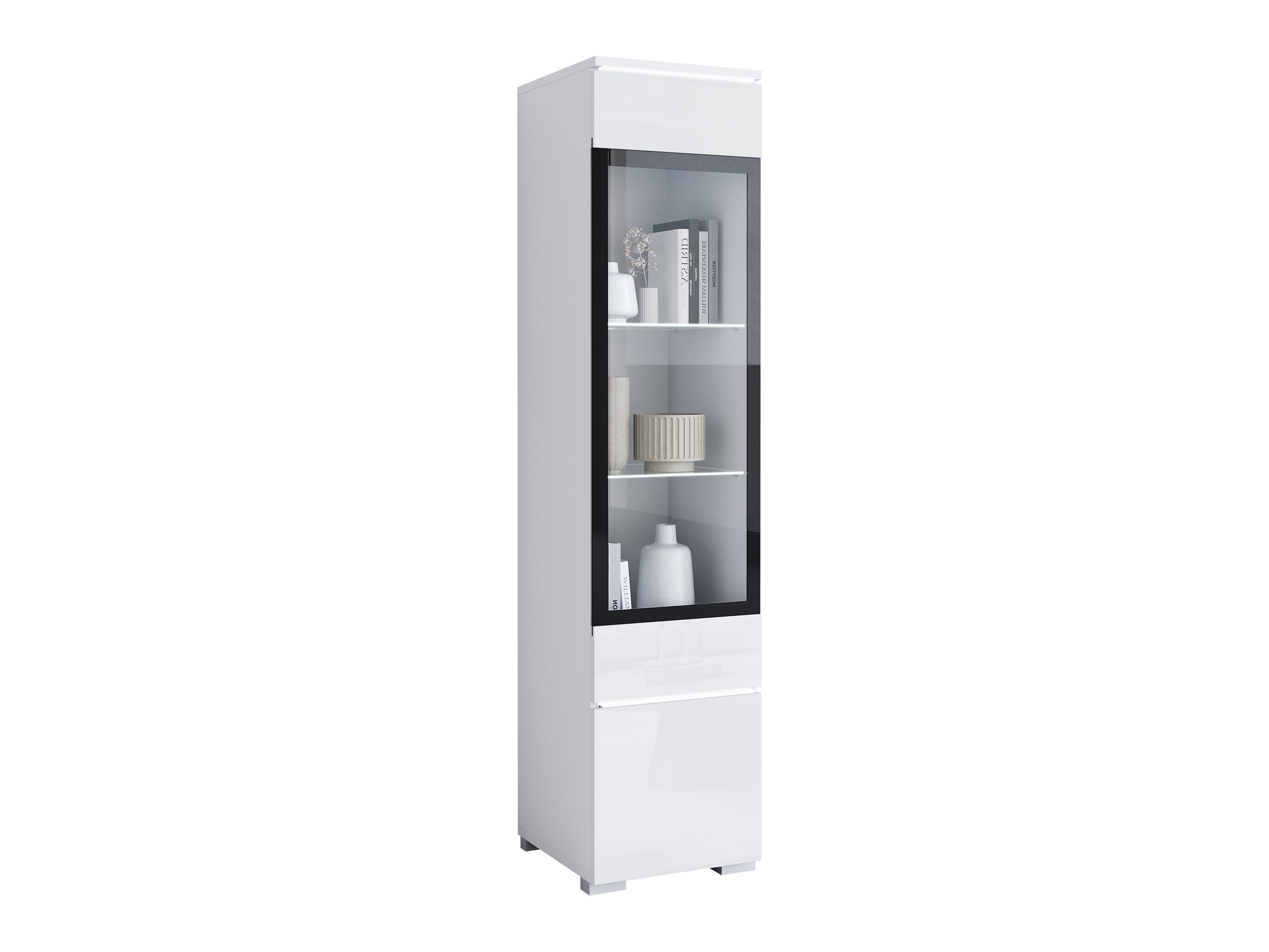 Estantería Mirfivo 109 (Blanco + Blanco brillante)