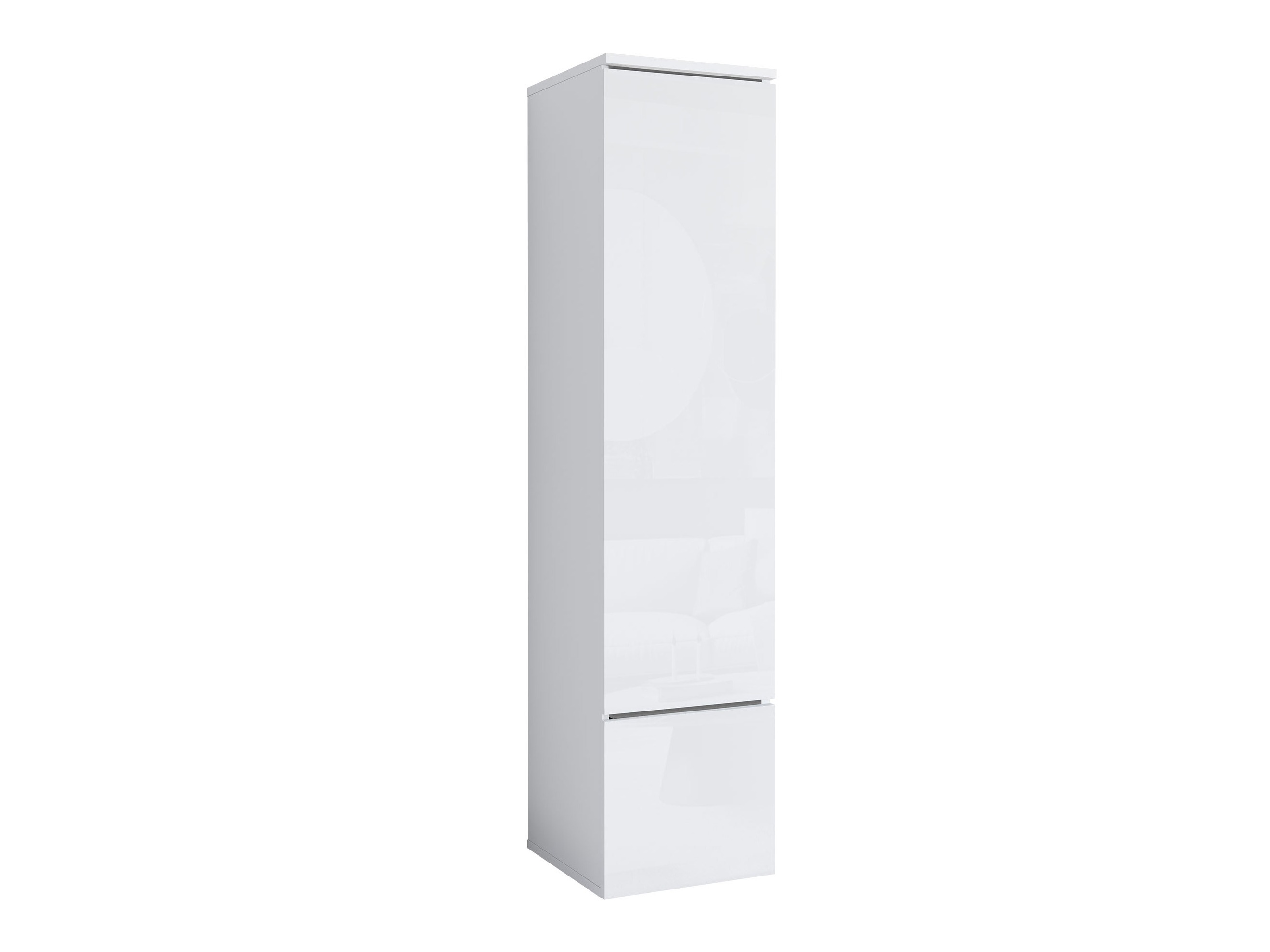 Estantería Mirfivo 108 (Blanco + Blanco brillante)