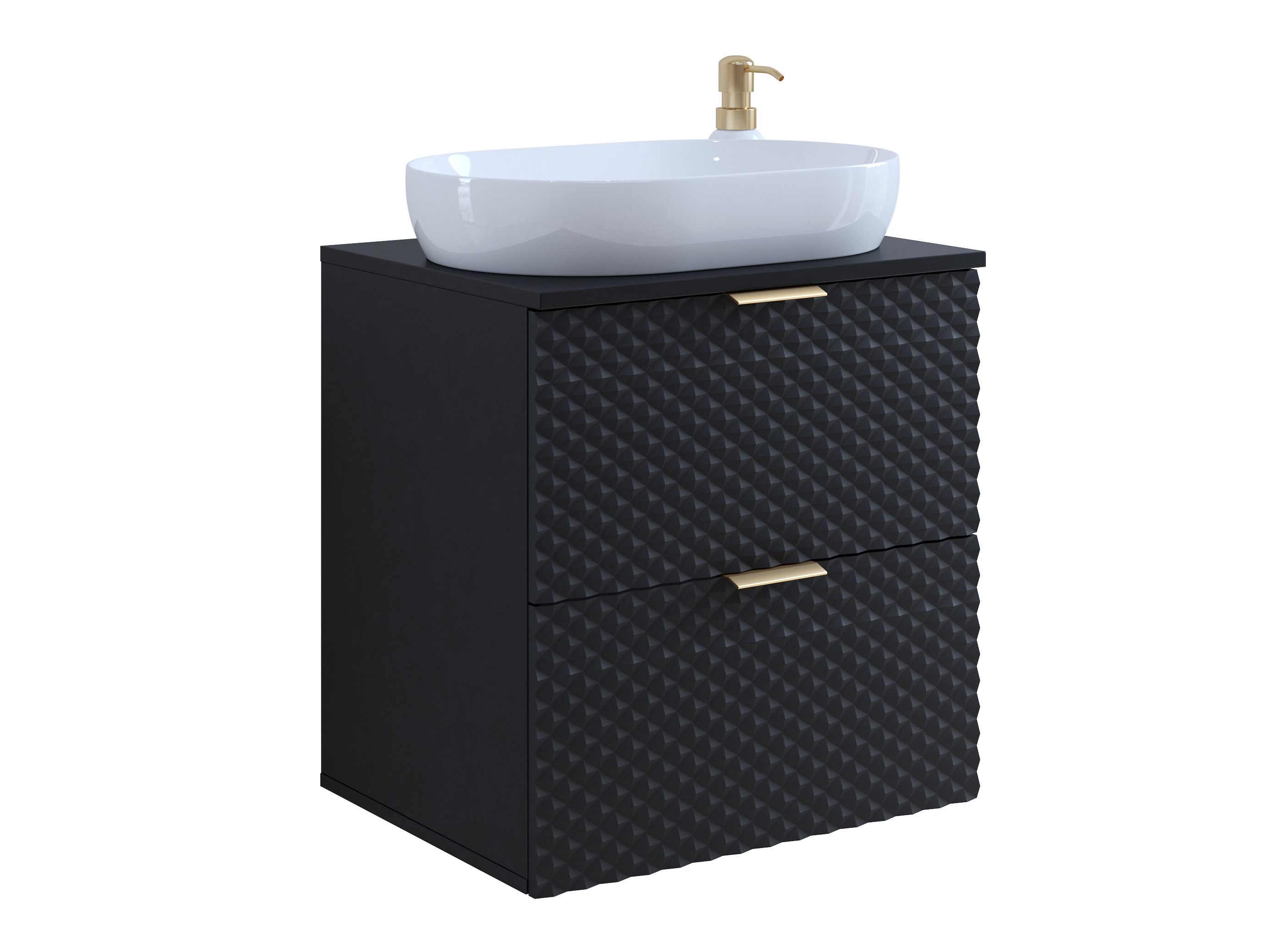 Armario de baño colgante para lavabo Liretu 106 (Negro)