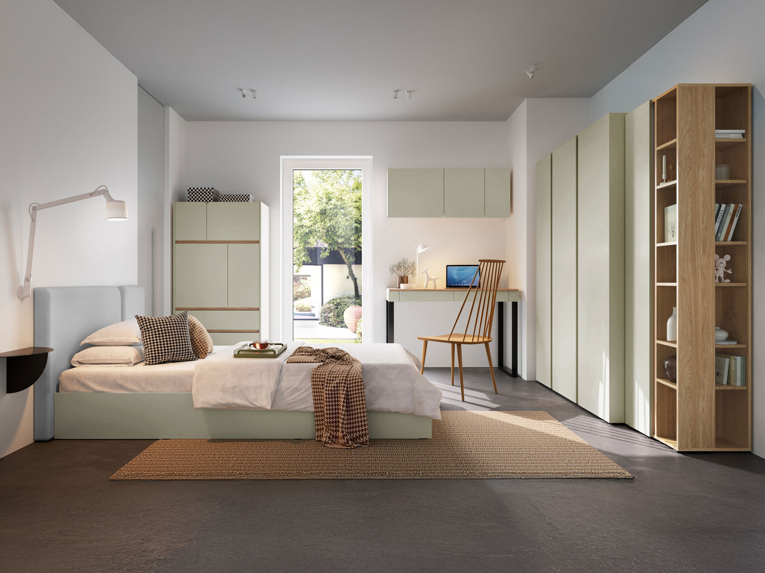 Conjunto de dormitorio Fiosono 113 (Eucalipto + Roble)