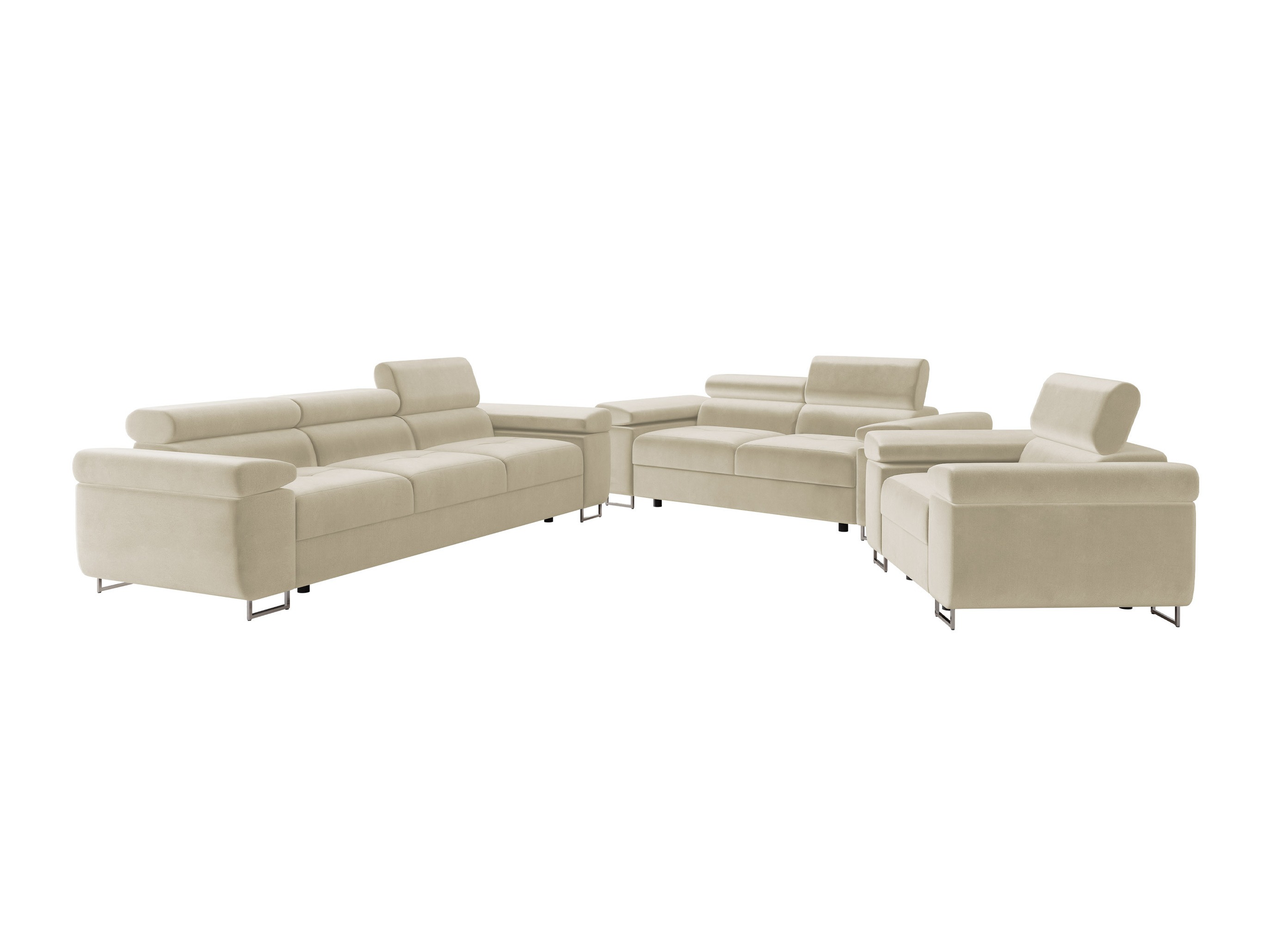 Conjunto de muebles tapizado Comfivo Vinetum (Polo 872)