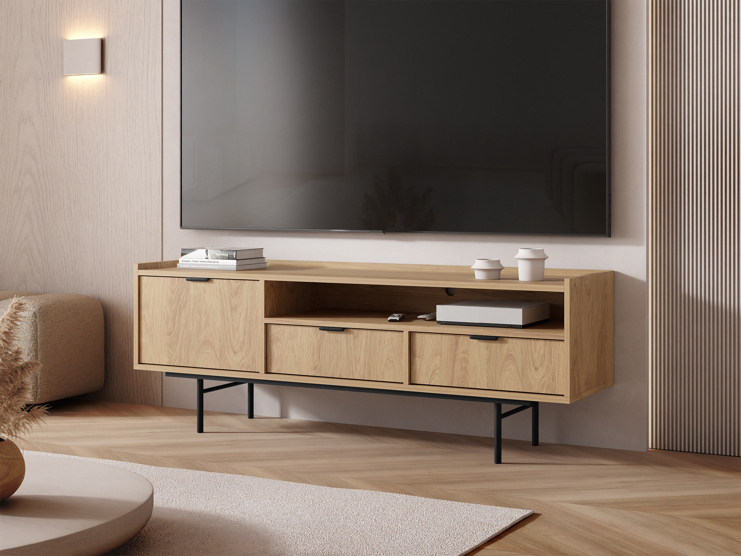 Mueble TV Floelbe 104 (Roble)