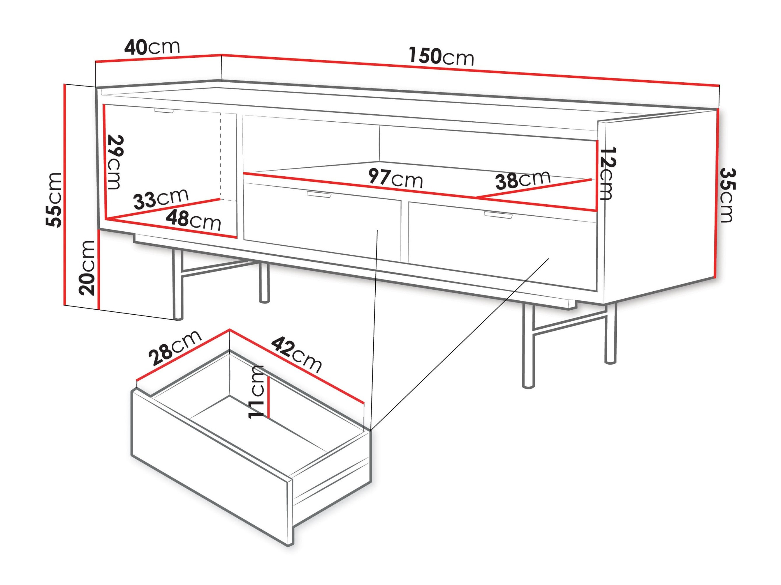 Mueble TV Studos (Nogal)