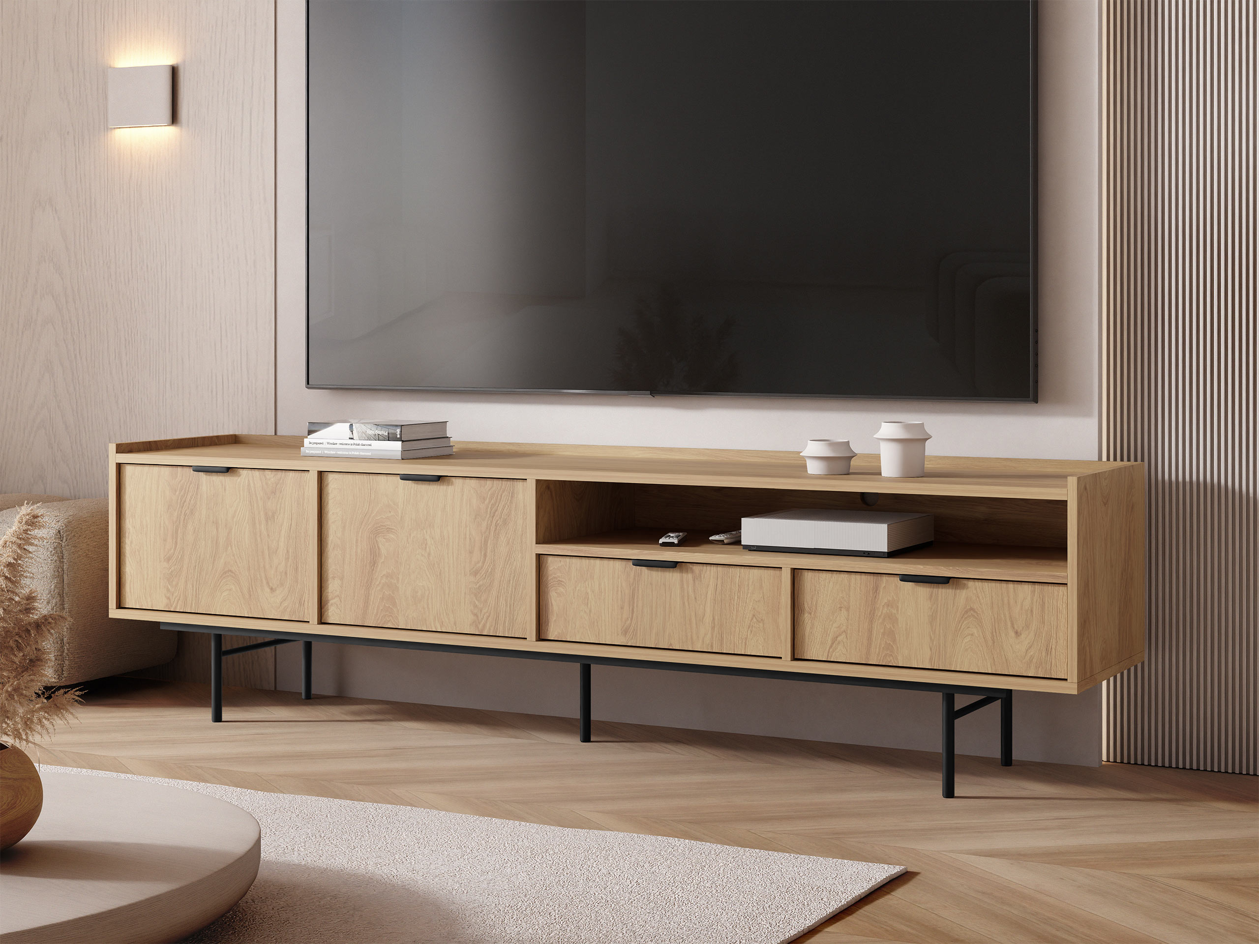Mueble TV Floelbe 105 (Roble)