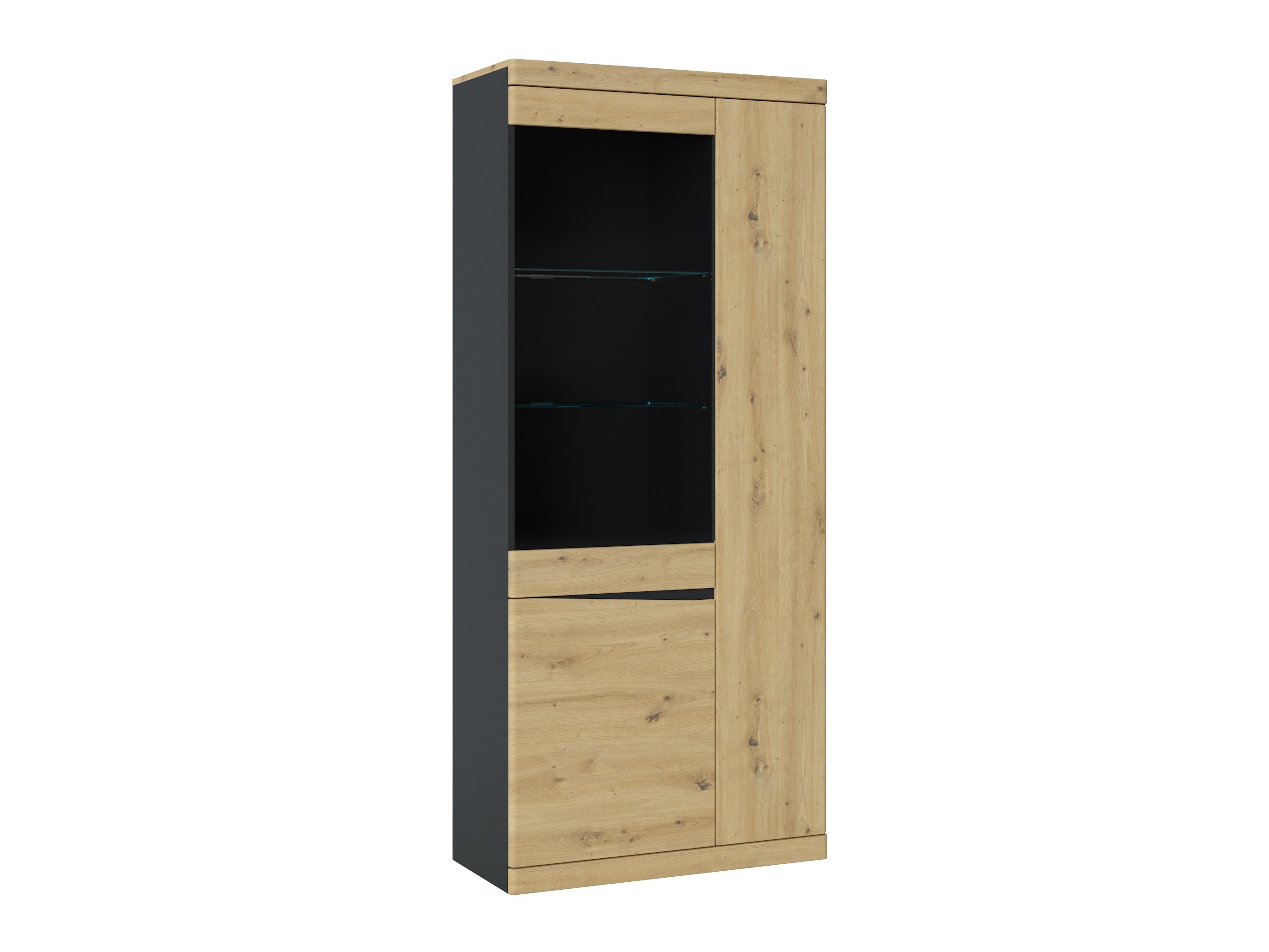 Estantería Venlori 128 (Antracita + Roble Artisan)