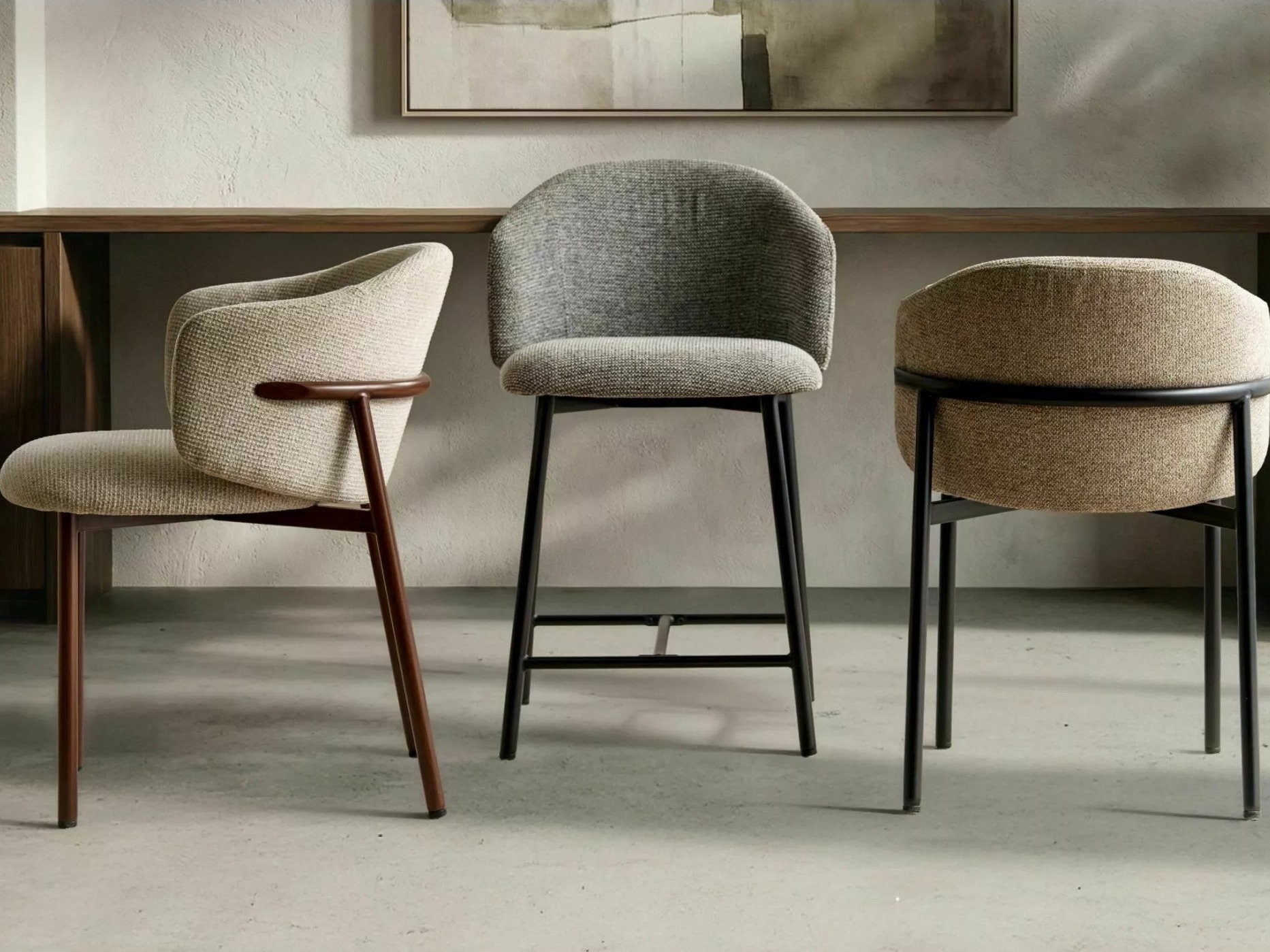Silla de barra Detroit 948 (Gris claro + Negro)