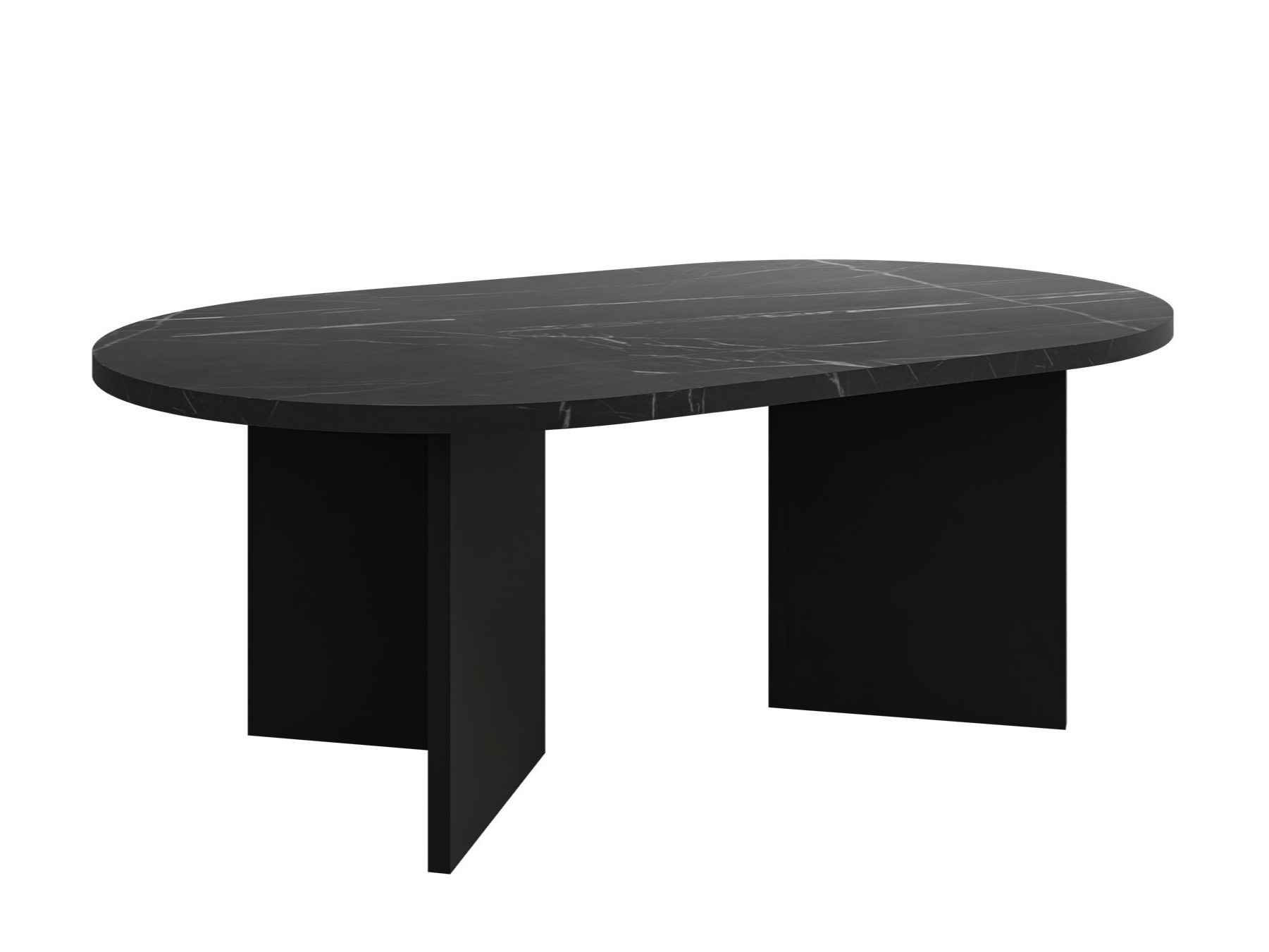 Mesa de centro Comfivo Fungus (Mármol negro + Negro)
