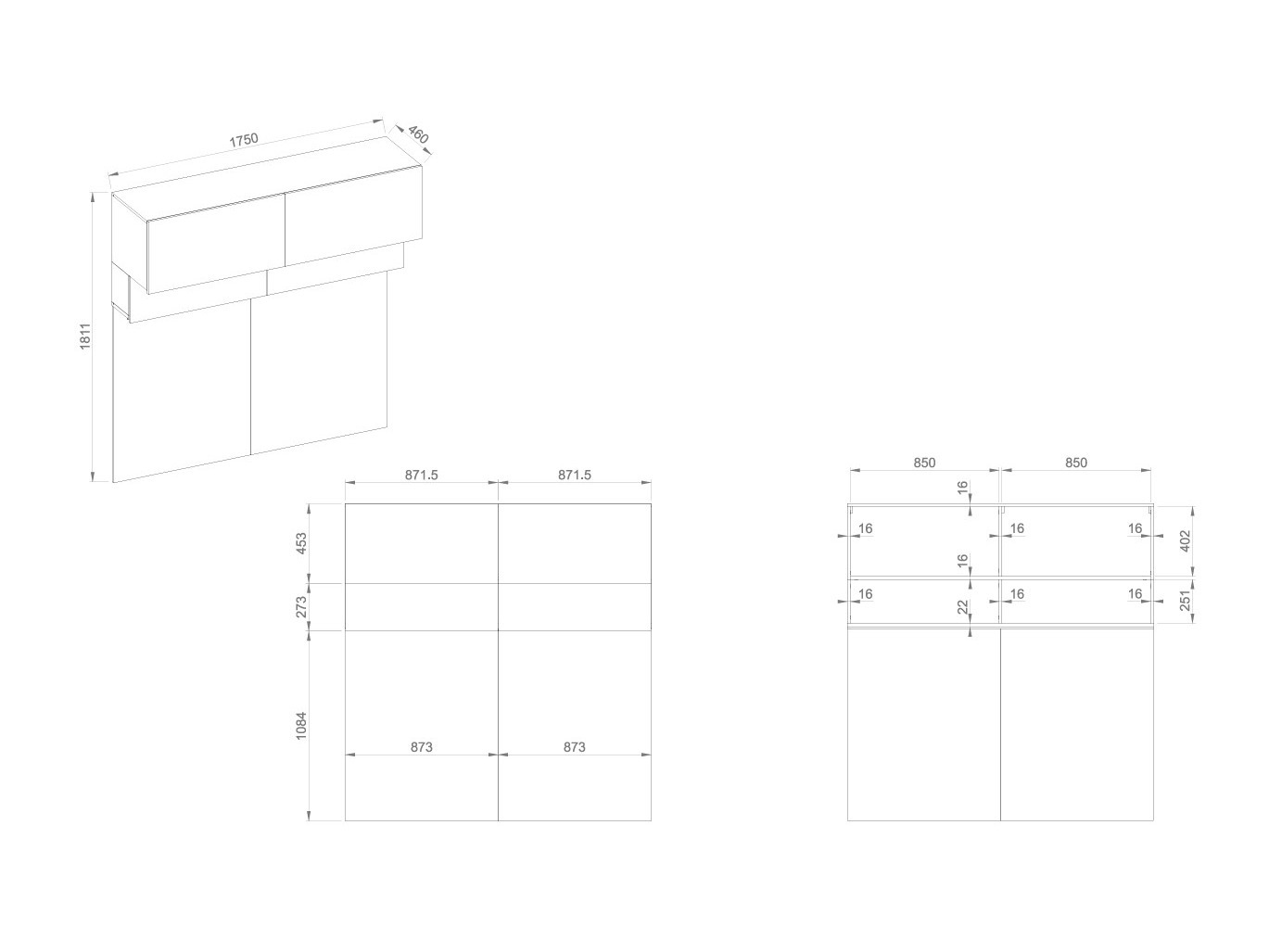 Armario de pared Sermavi 110