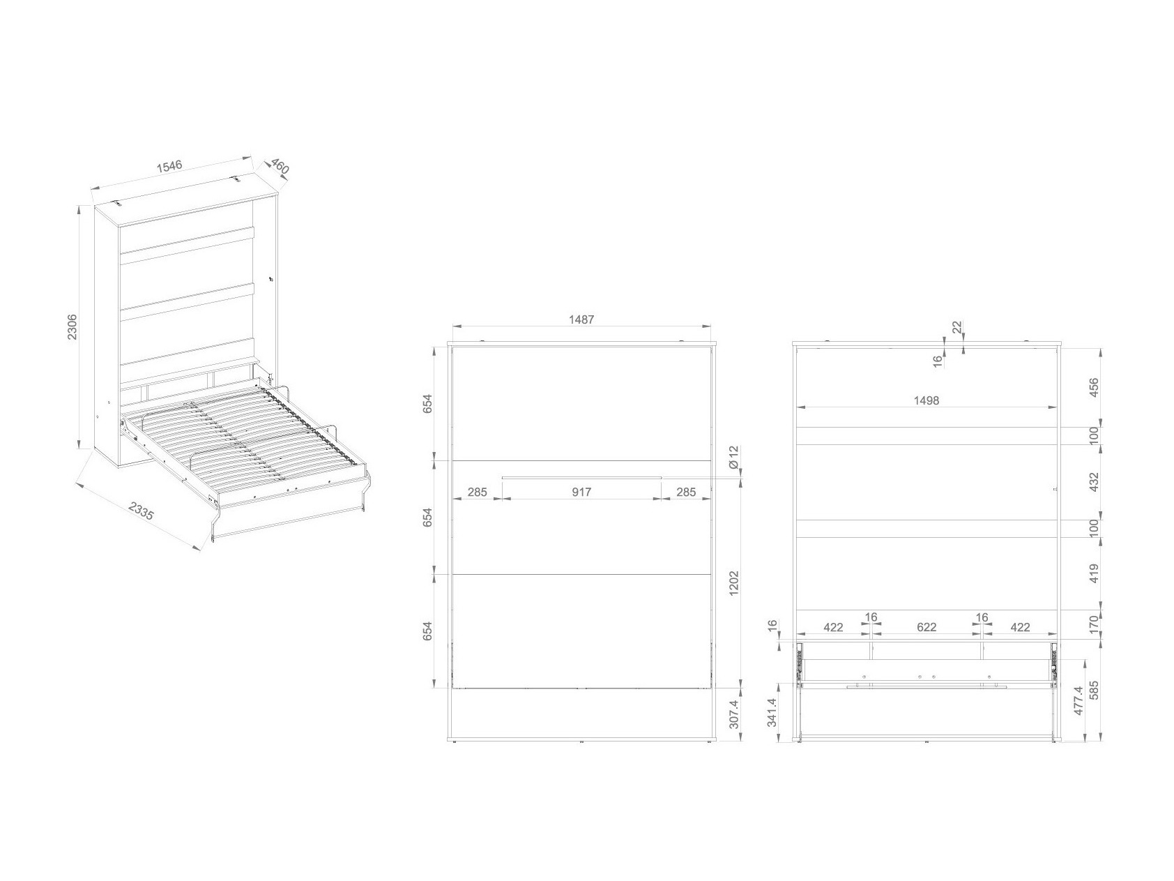 Cama plegable Sermavi 125