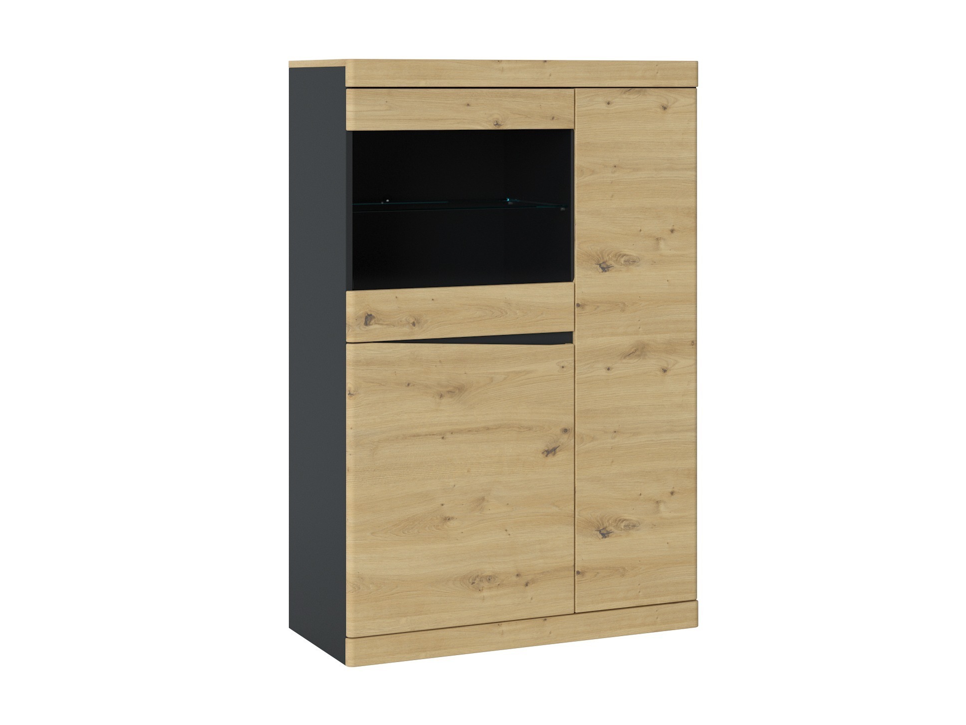 Estantería Venlori 129 (Antracita + Roble Artisan)