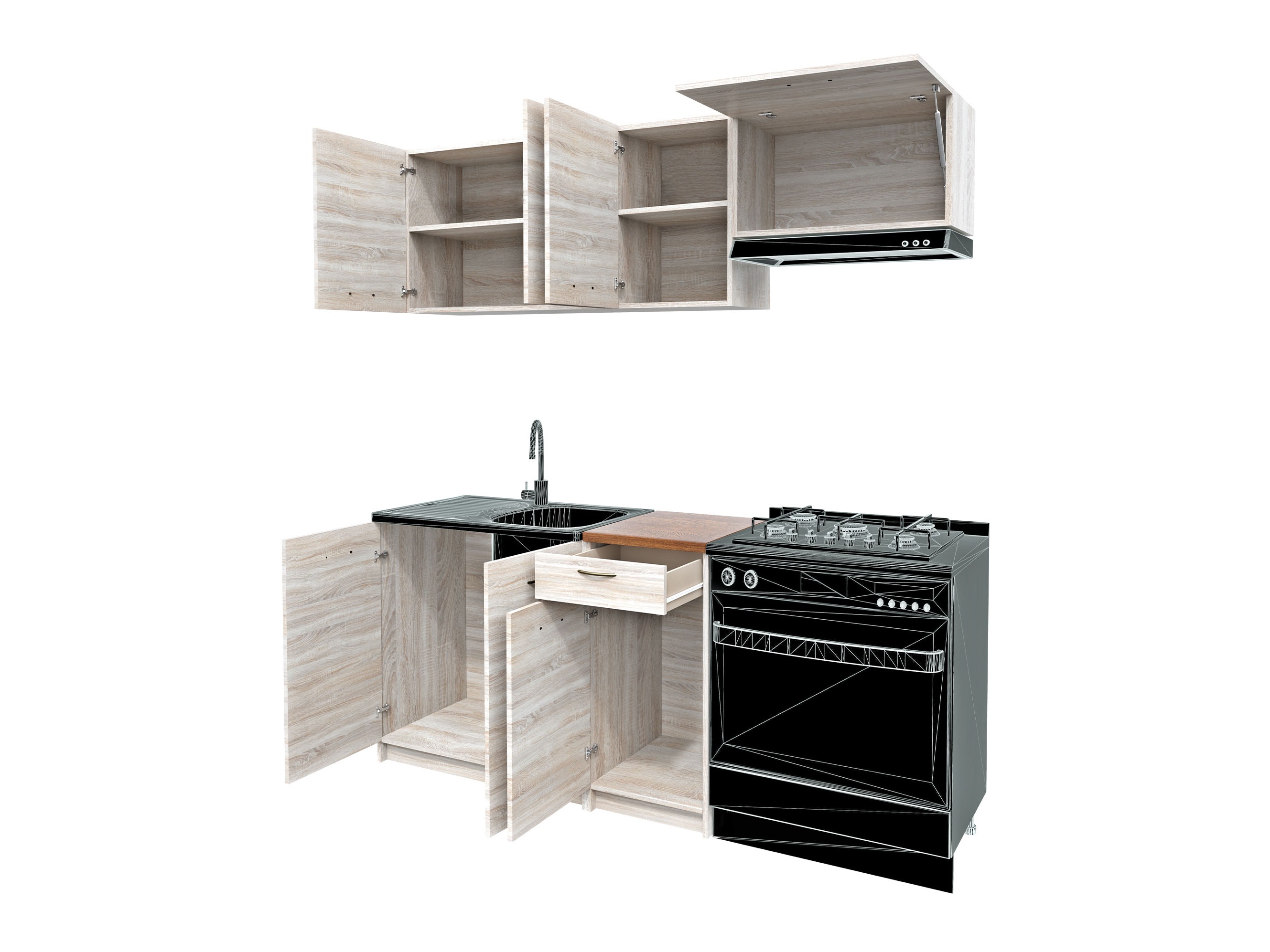 Conjunto de cocina Ota (Cachemira + Negro)