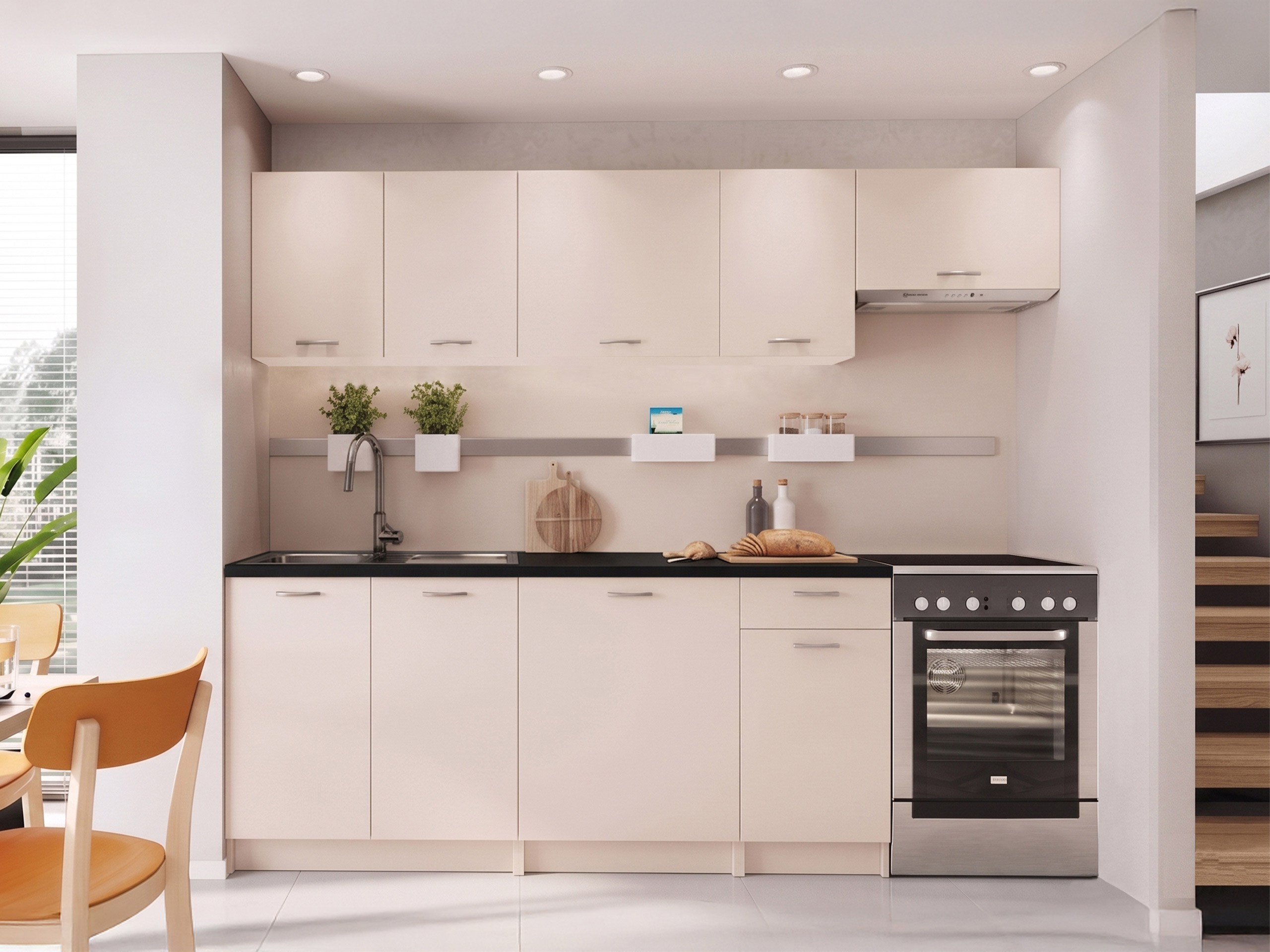 Conjunto de cocina Ota II (Cachemira + Negro)