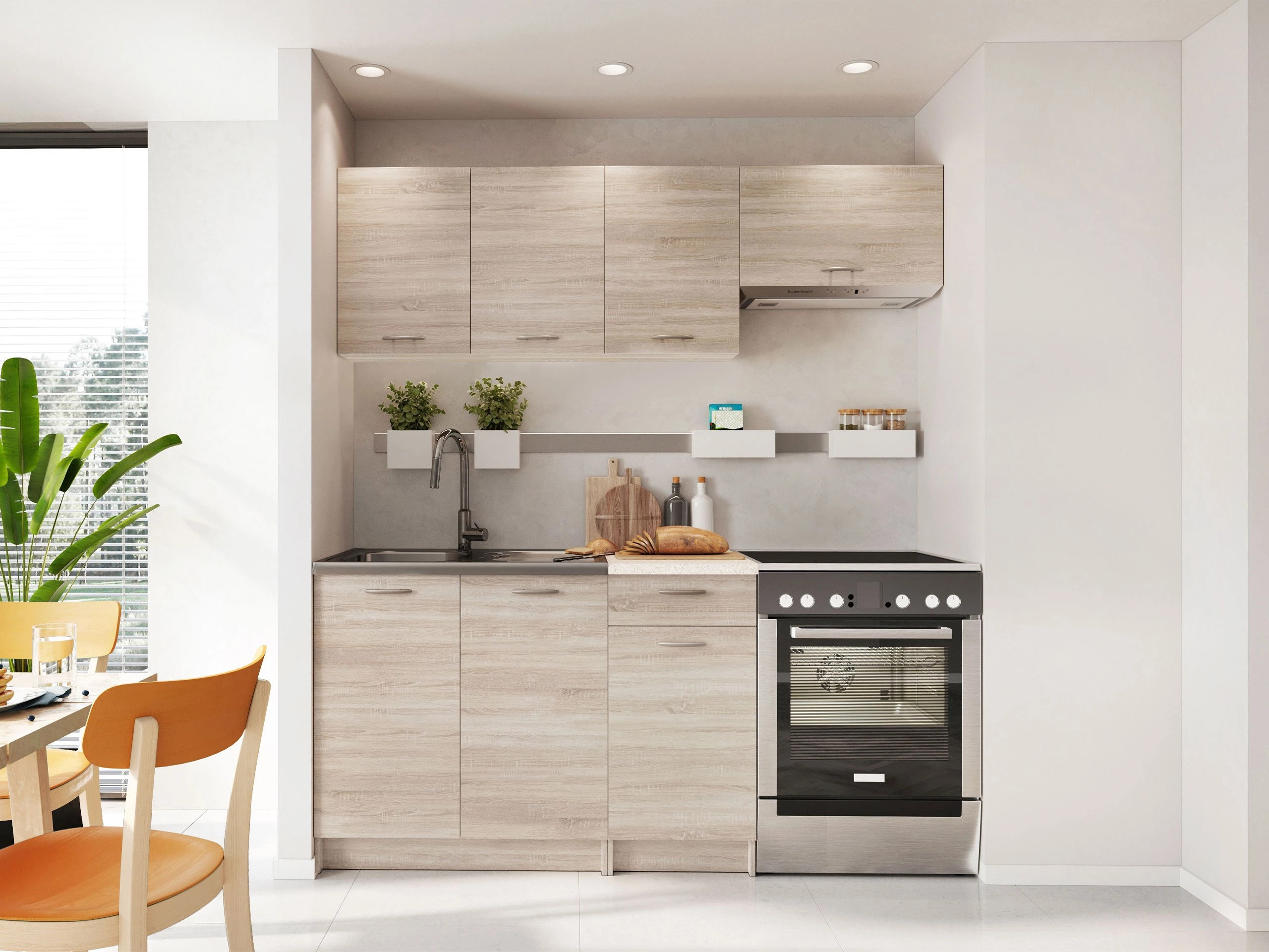 Conjunto de cocina Ota (Roble Sonoma + Beige)