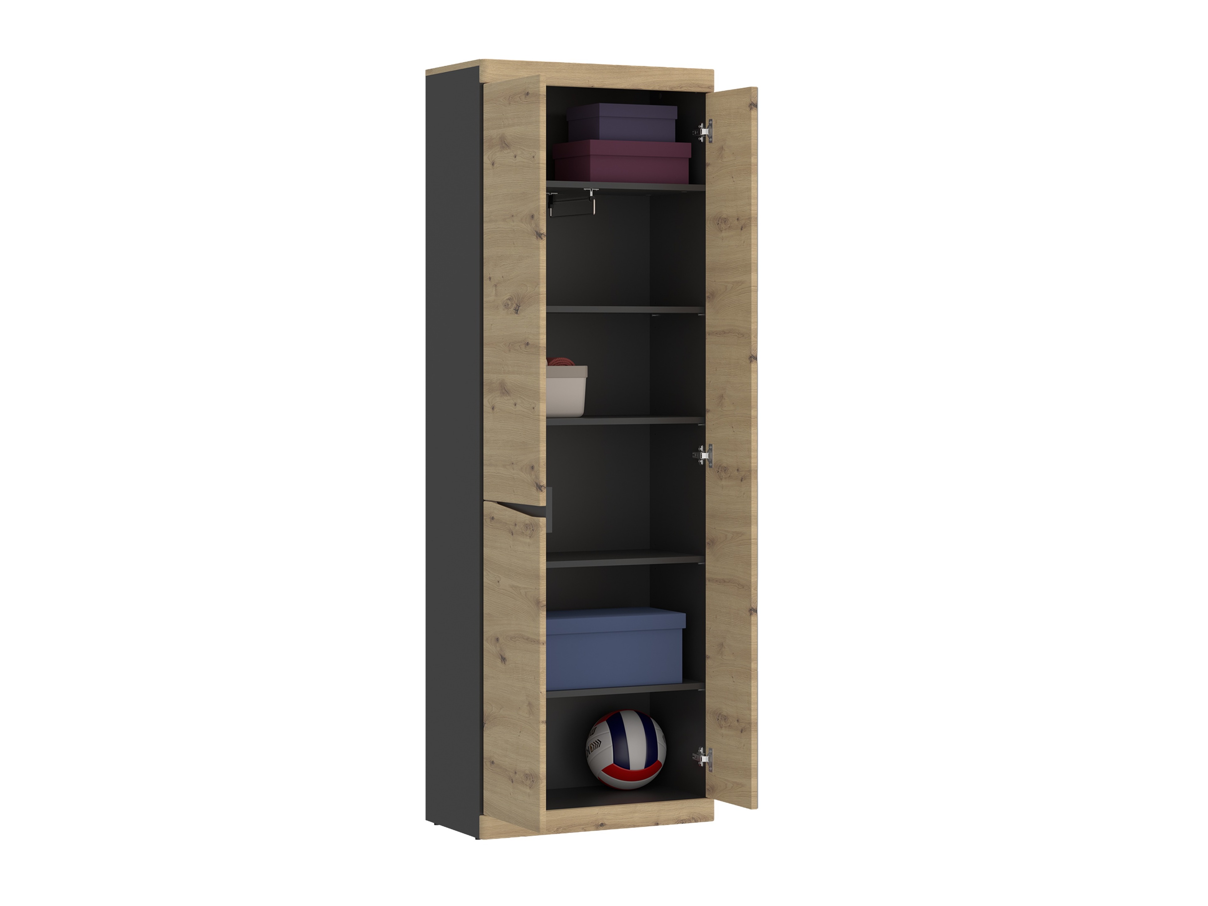 Armario Venlori 118 (Roble Artisan + Antracita)