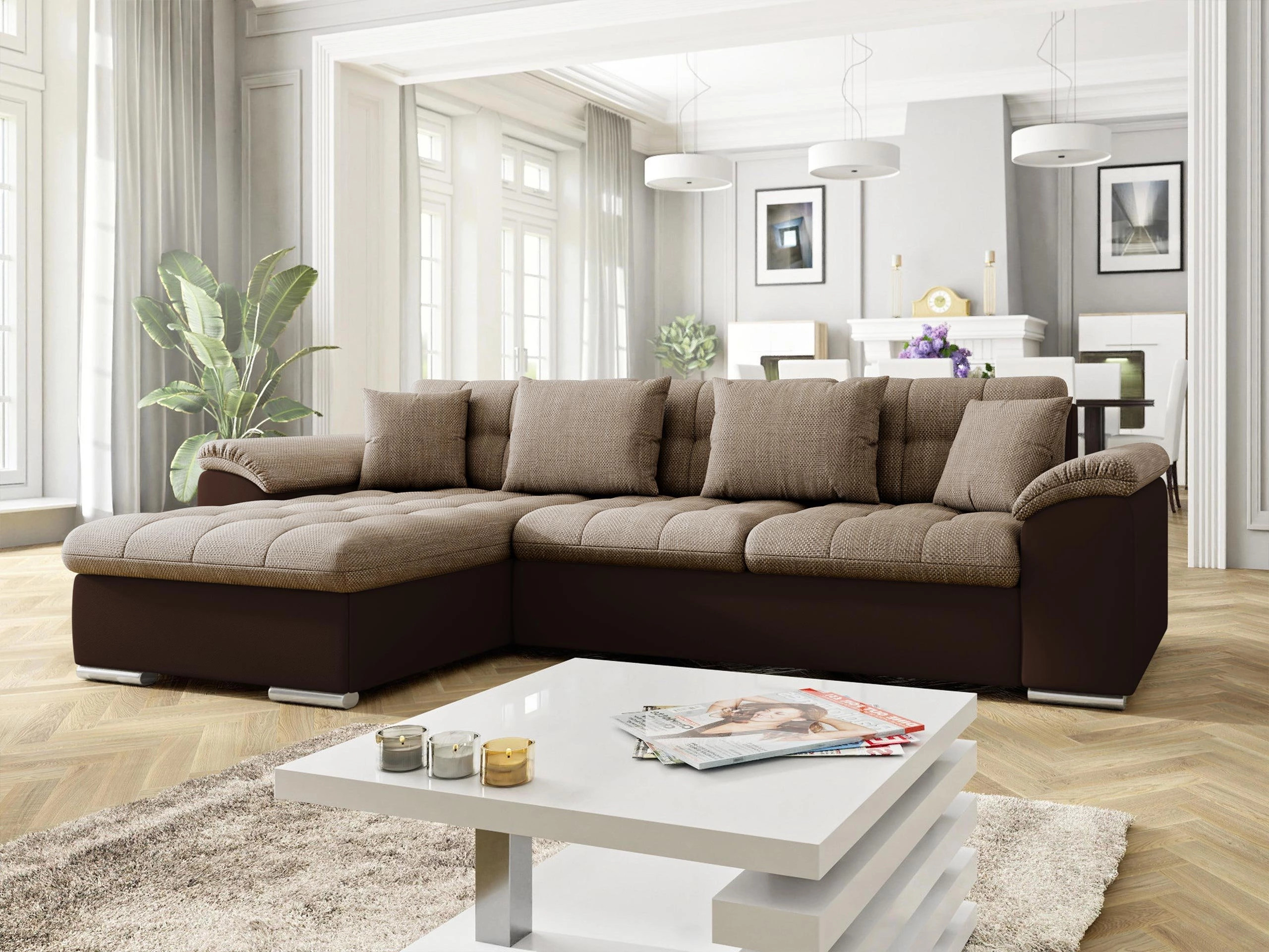 Sofá rinconero Comfivo Mica (Soft 066 + Lawa 02)