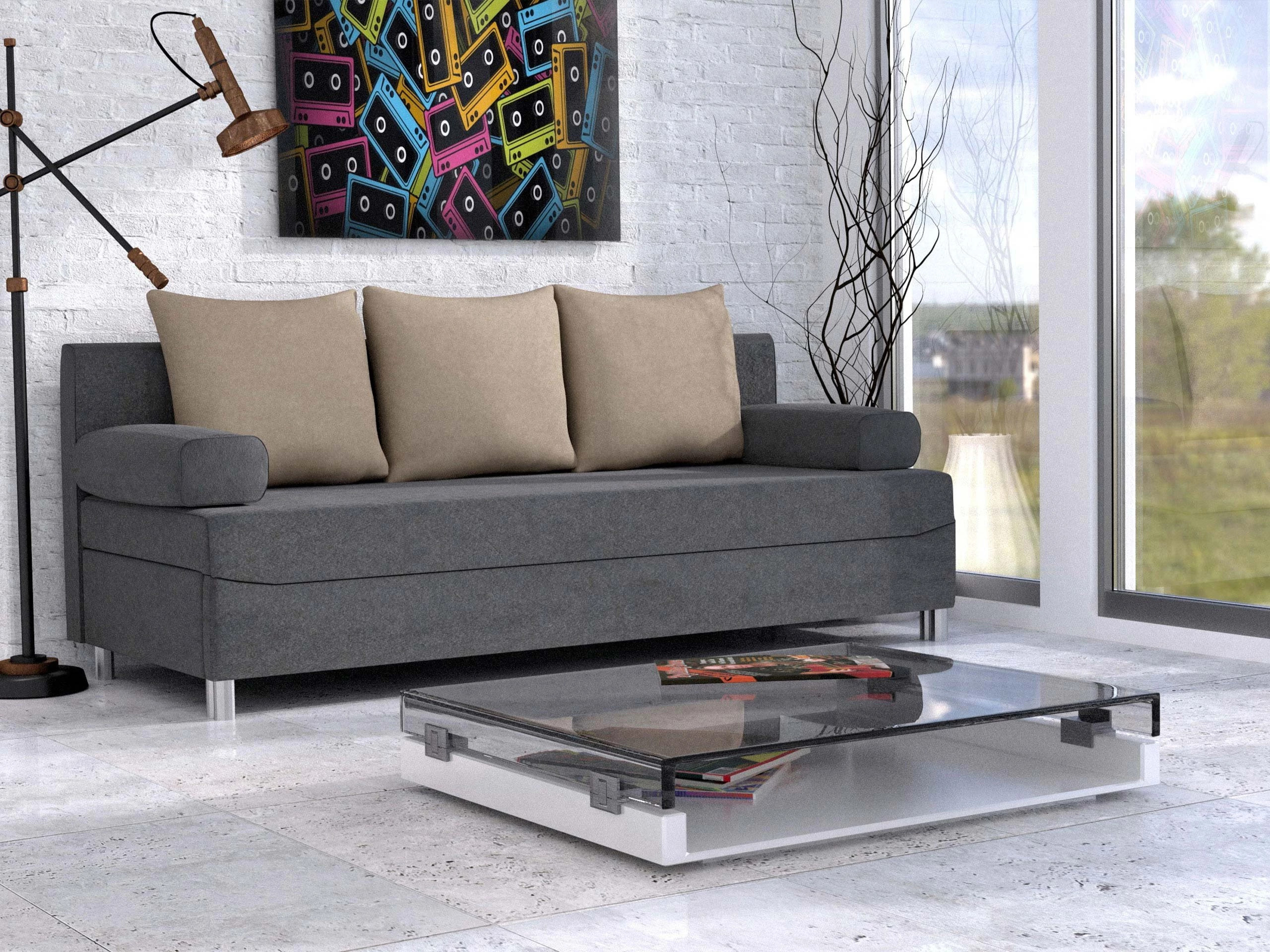Sofá cama Comfivo Artes (Alova 36 + Alova 07)