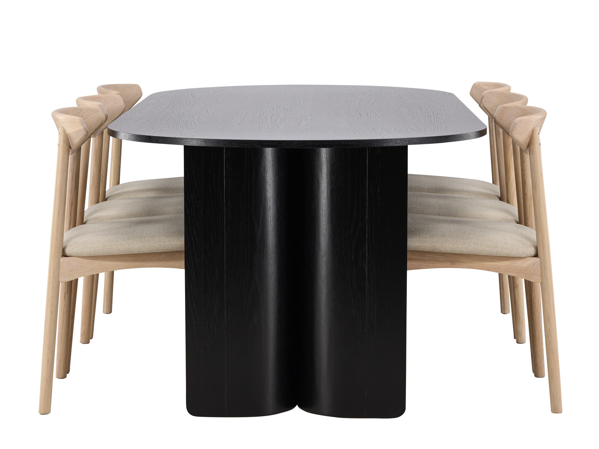 Conjunto de mesas y sillas para comedor Dallas 5280 (Luminoso madera + Beige)