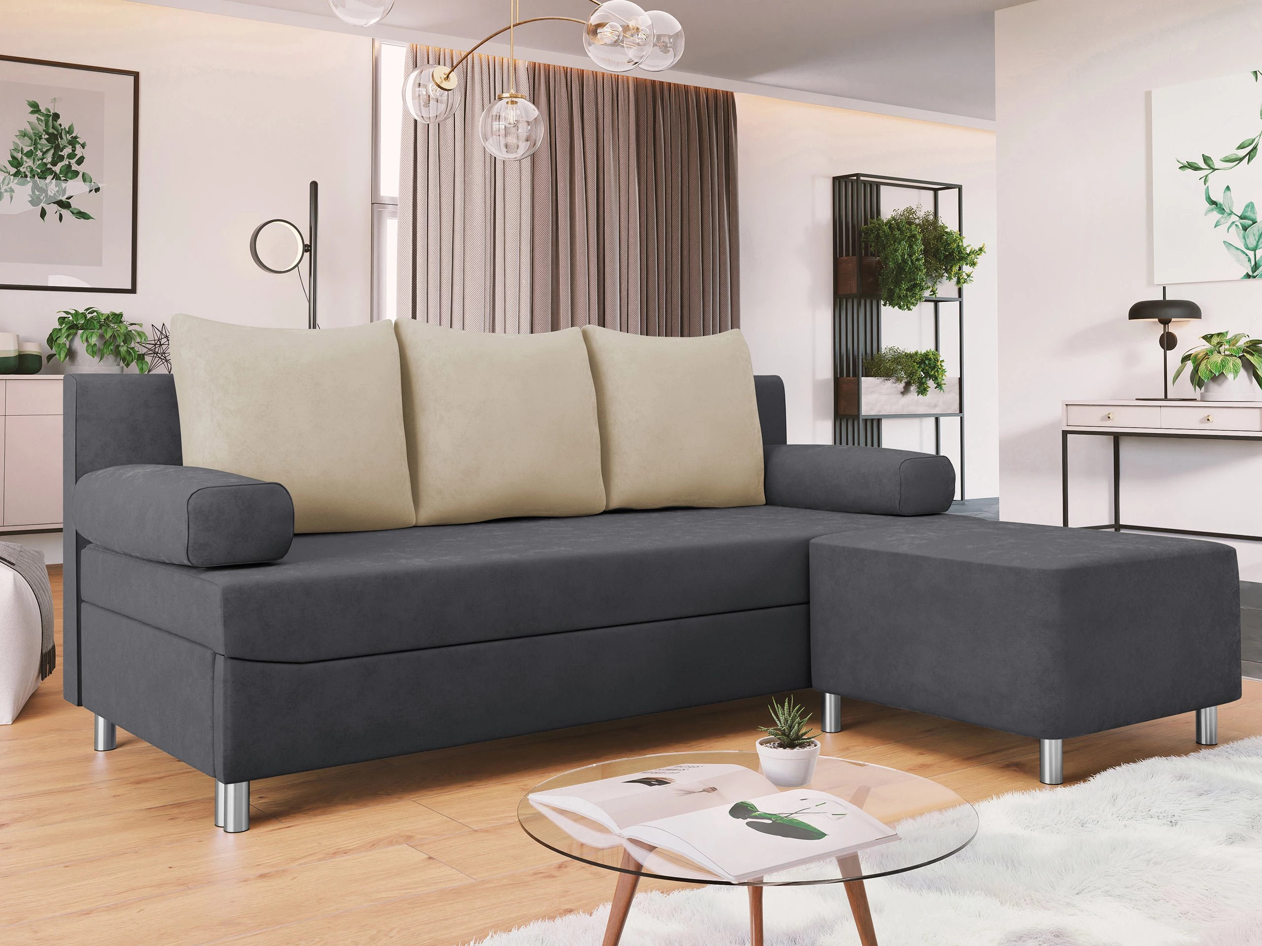 Conjunto de muebles tapizado Comfivo Artes (Alova 36 + Alova 07)