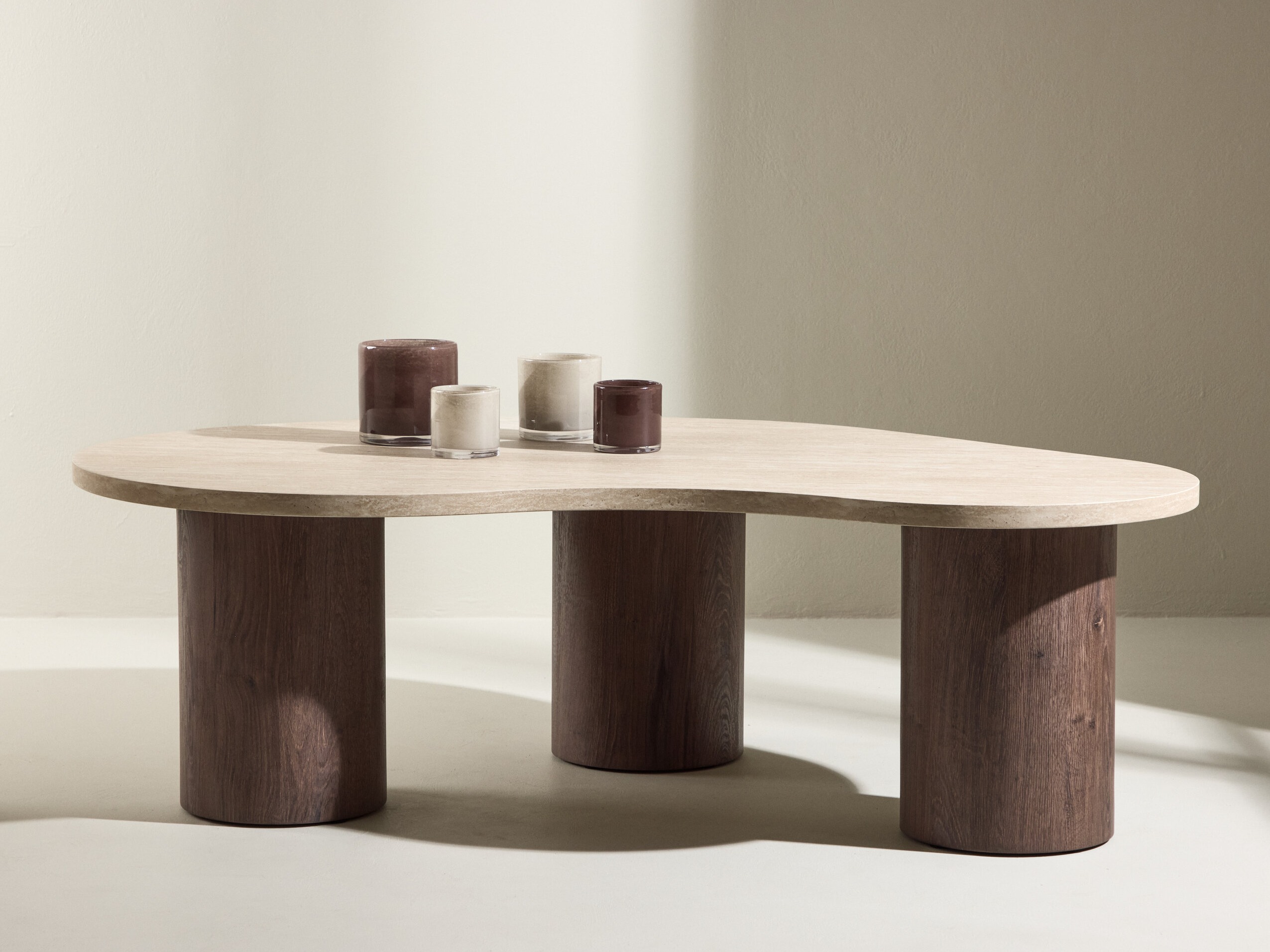 Mesa de centro Dallas 5282 (Beige + Marrón oscuro)