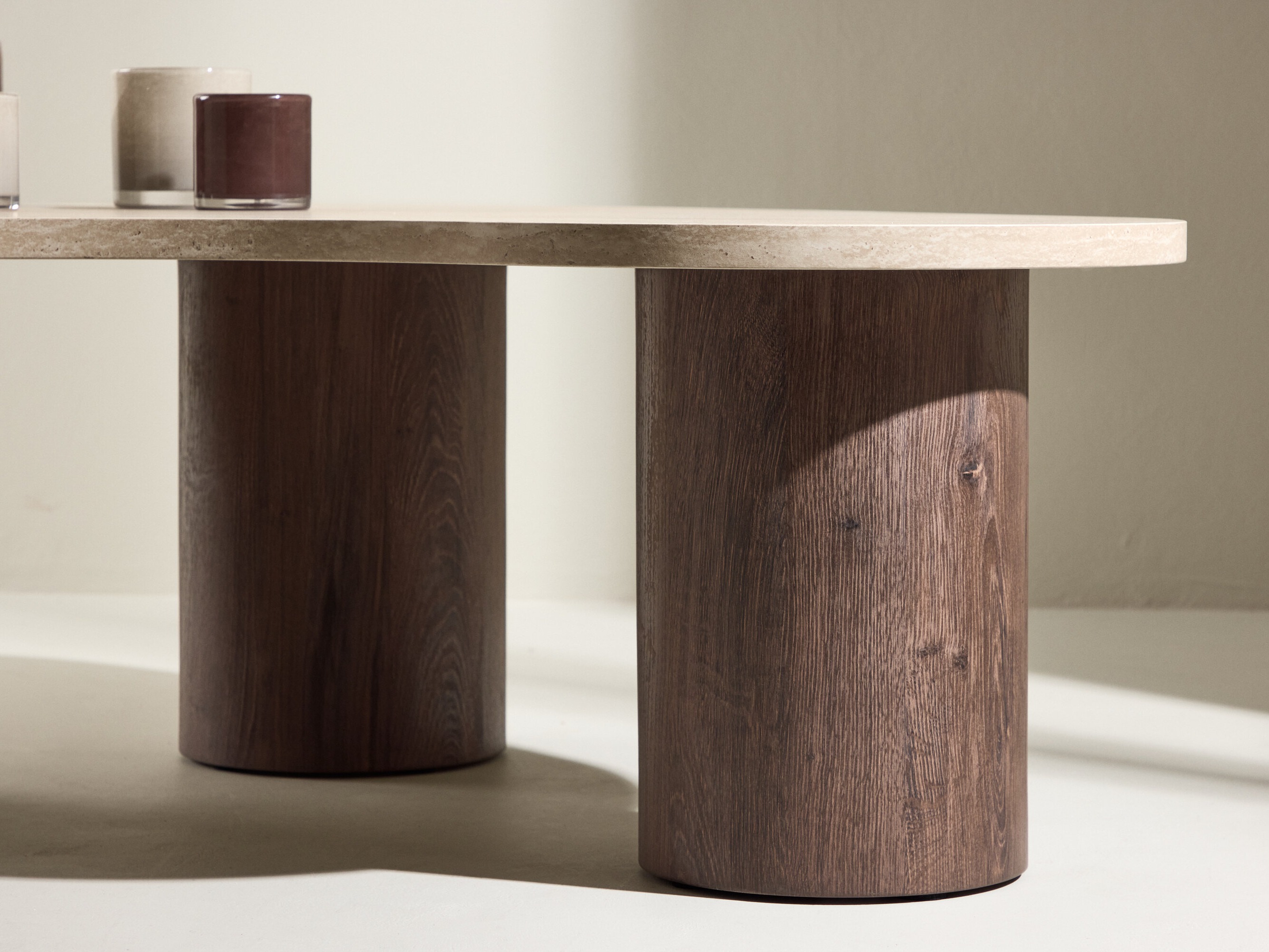 Mesa de centro Dallas 5282 (Beige + Marrón oscuro)
