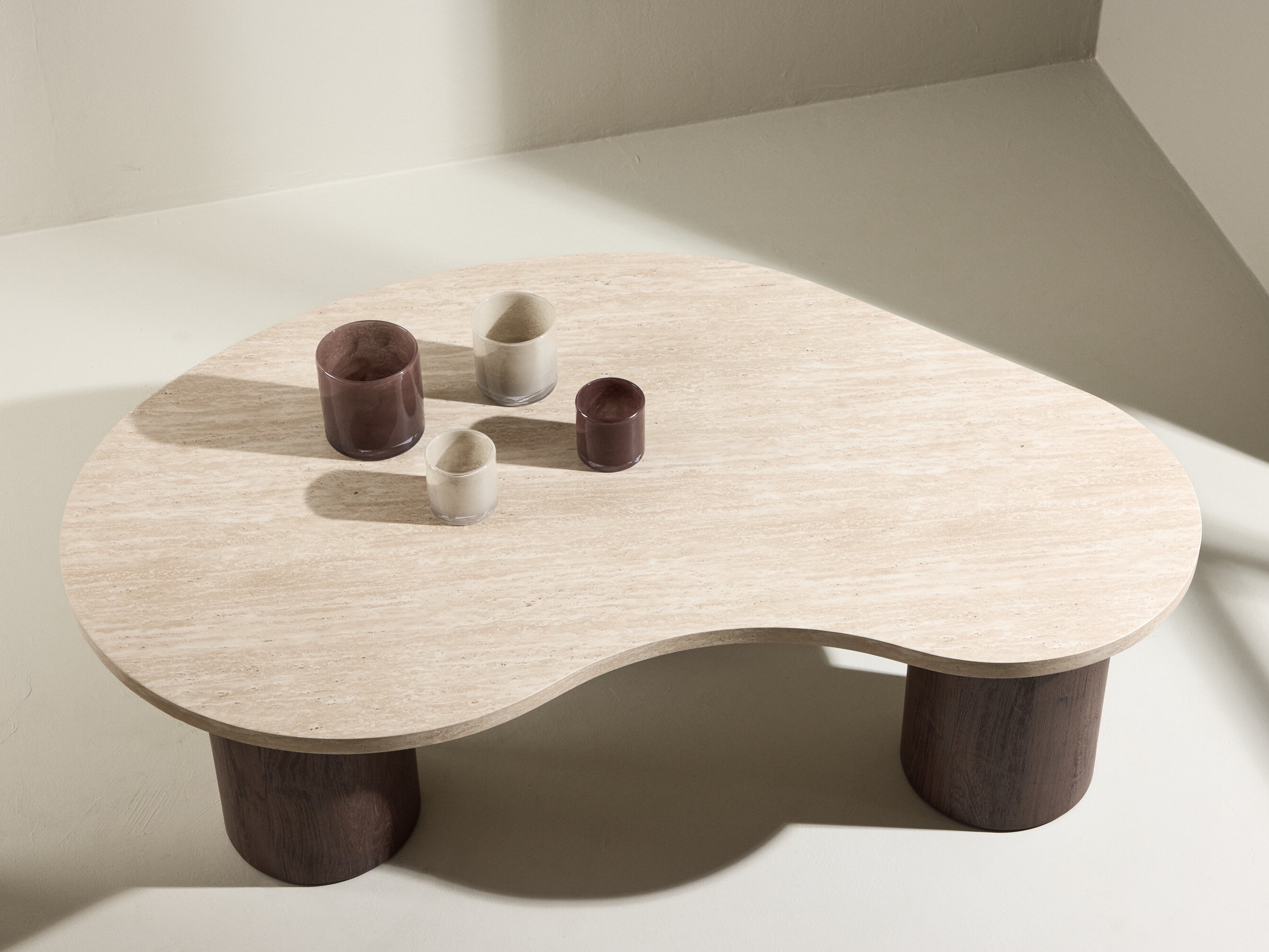 Mesa de centro Dallas 5282 (Beige + Marrón oscuro)
