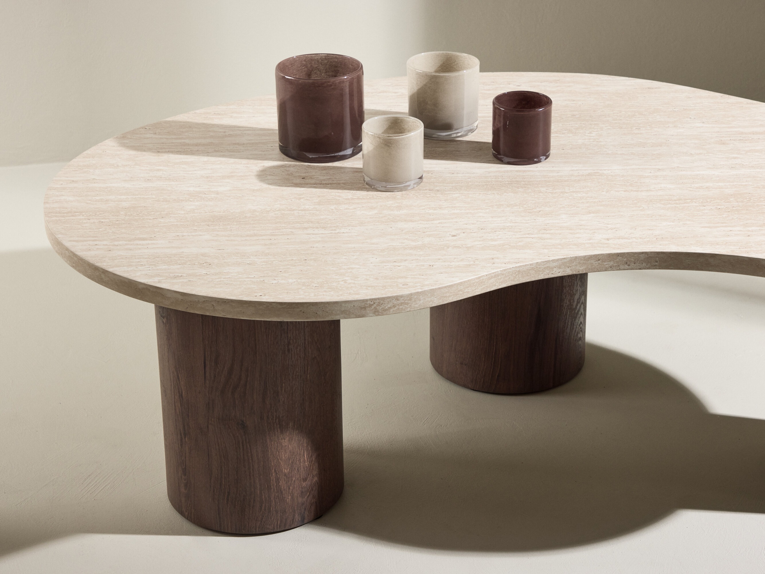 Mesa de centro Dallas 5282 (Beige + Marrón oscuro)