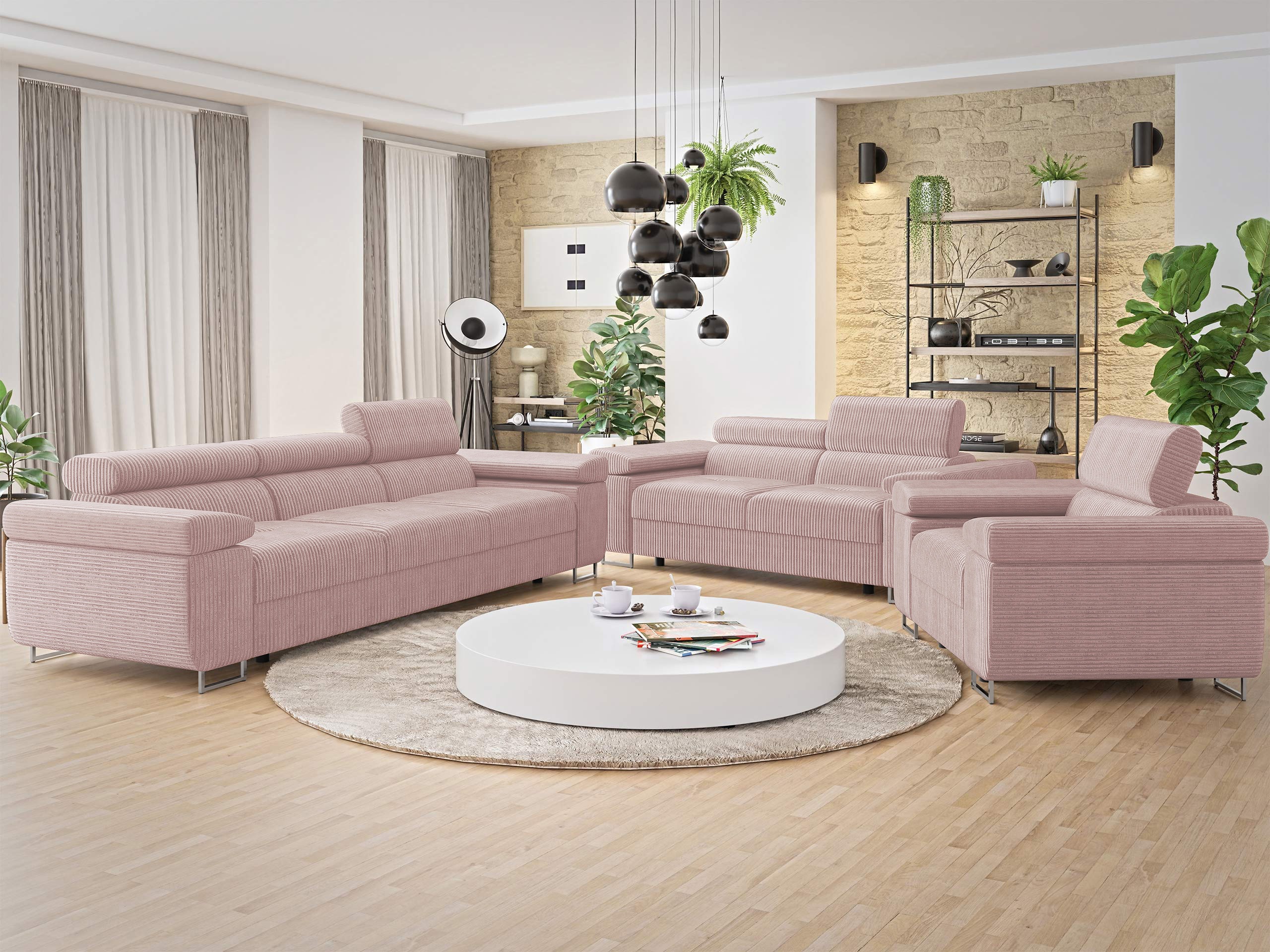 Conjunto de muebles tapizado Comfivo Vinetum (Poso 52)