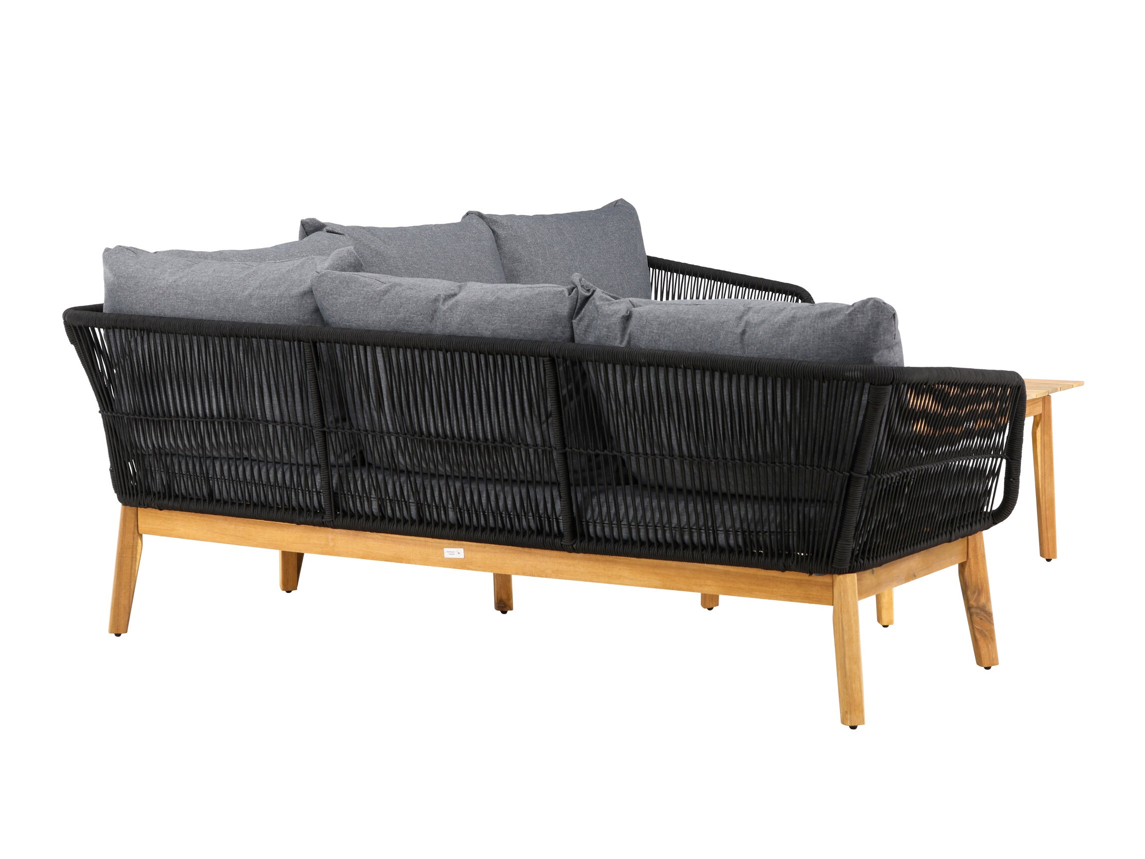 Conjunto de muebles de exterior Dallas 1085 (Acacia + Negro)