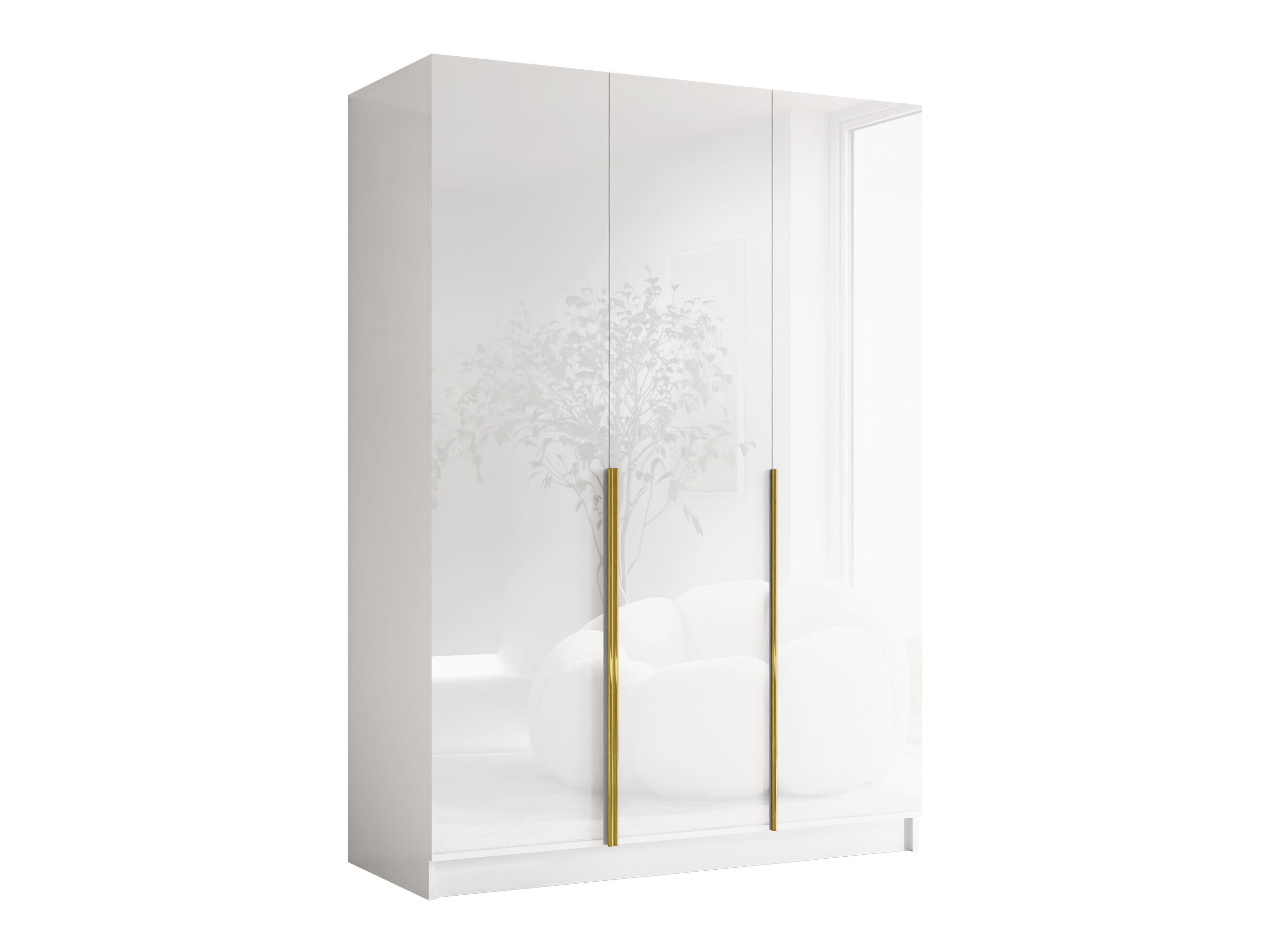 Armario Closico Decoron I (Blanco brillante + Dorado)