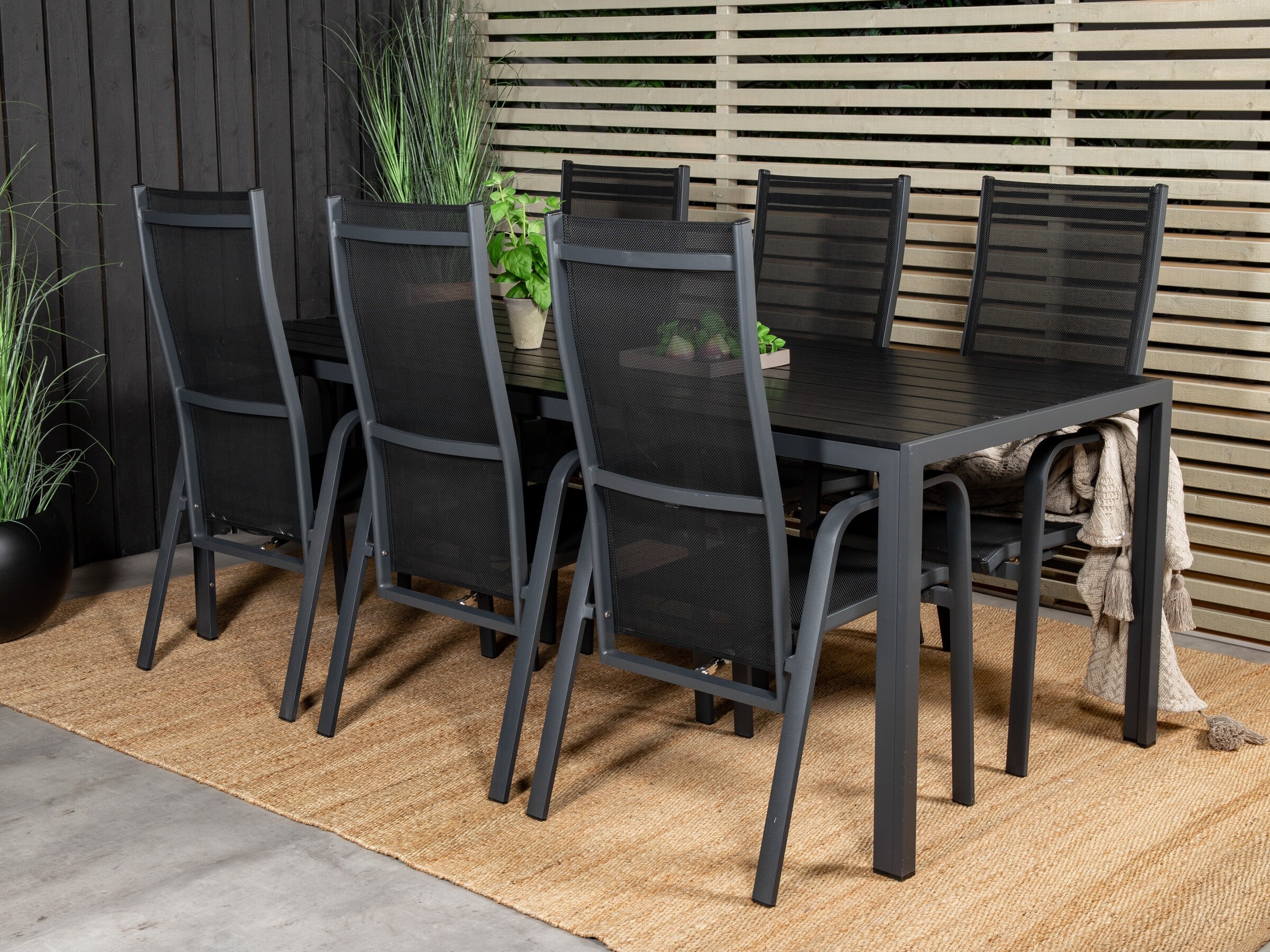 Conjunto de mesa y sillas Dallas 5295 (Negro)