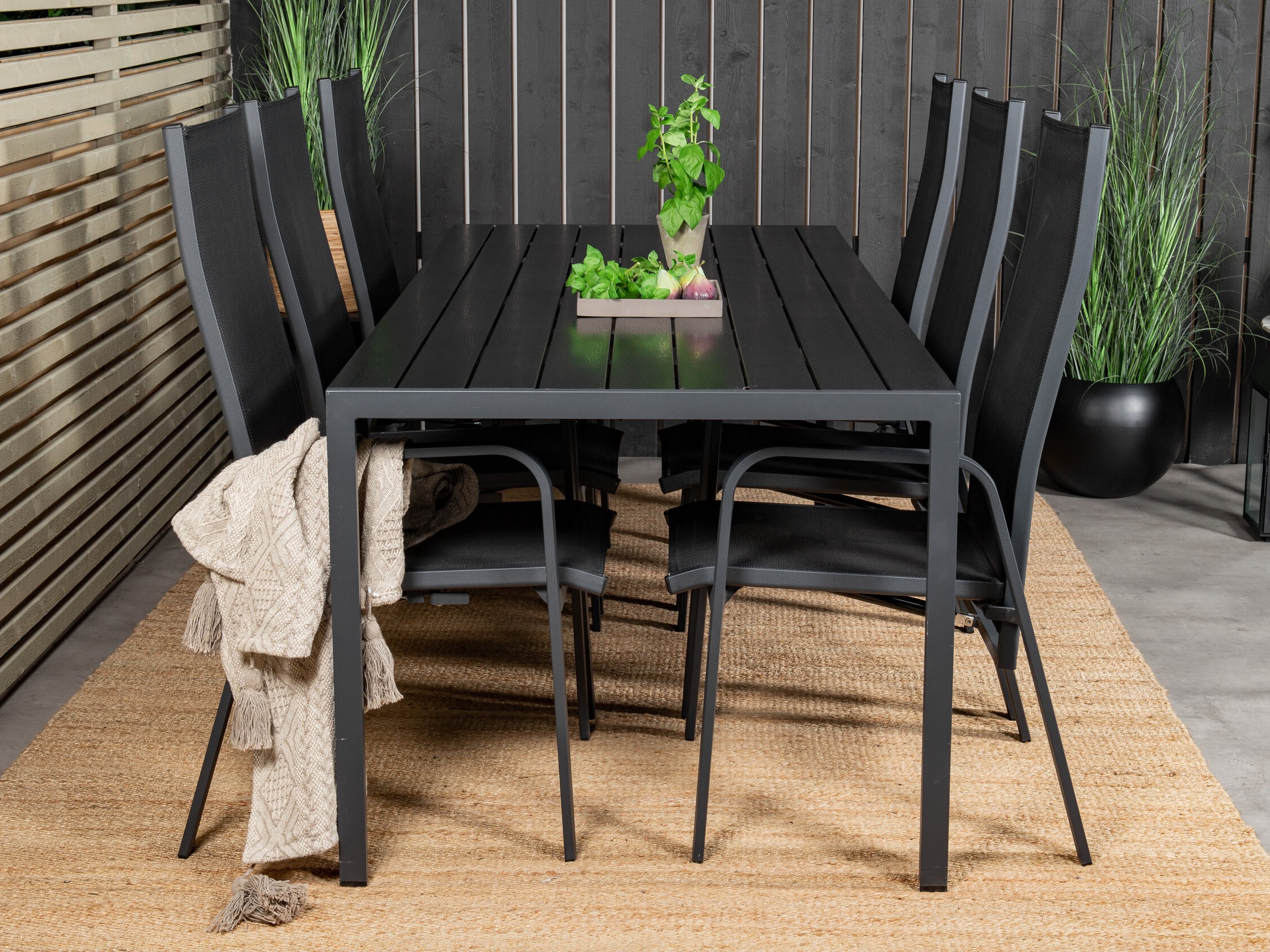 Conjunto de mesa y sillas Dallas 5295 (Negro)