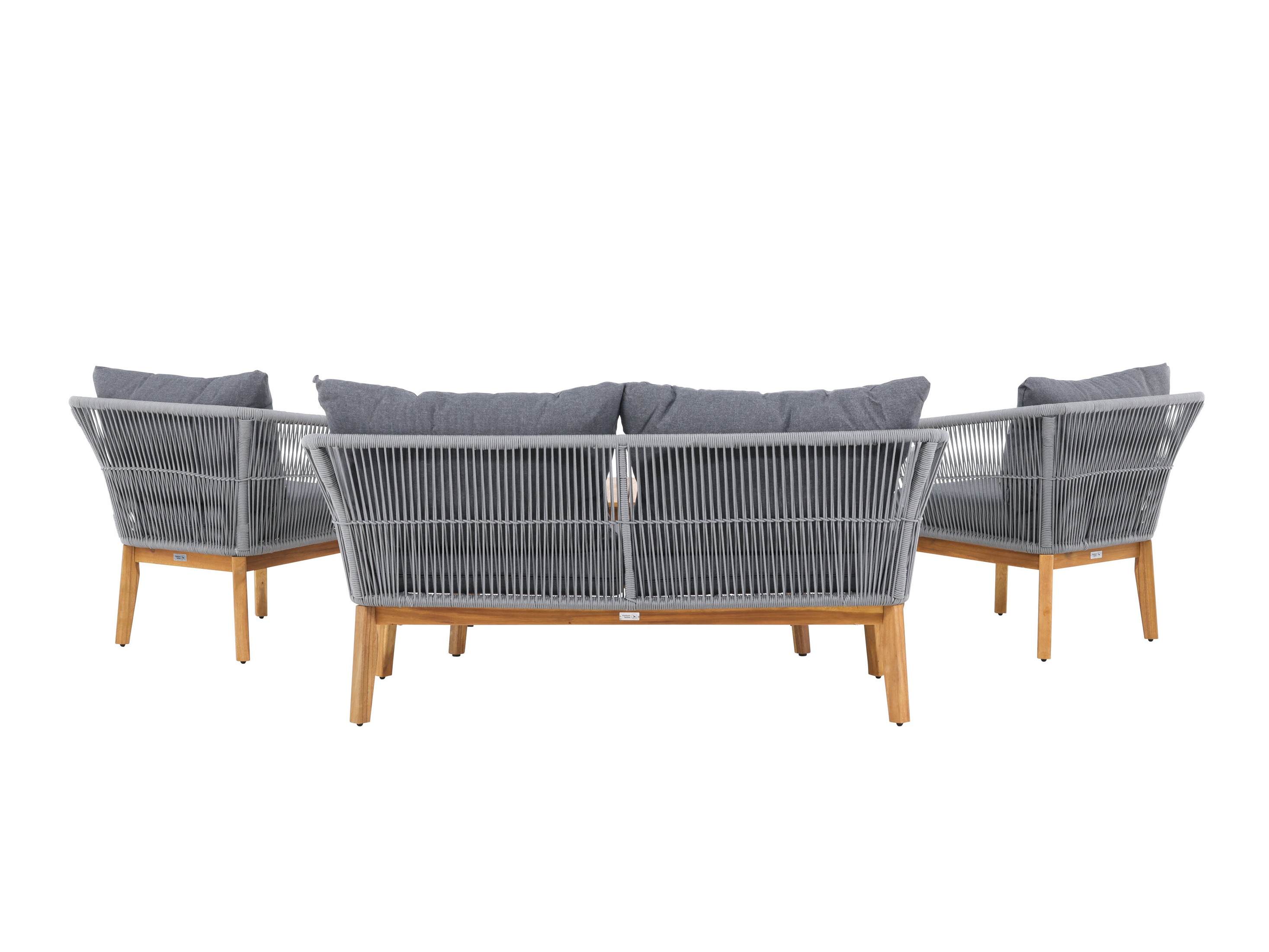 Conjunto de muebles de exterior Dallas 661 (Gris + Acacia)