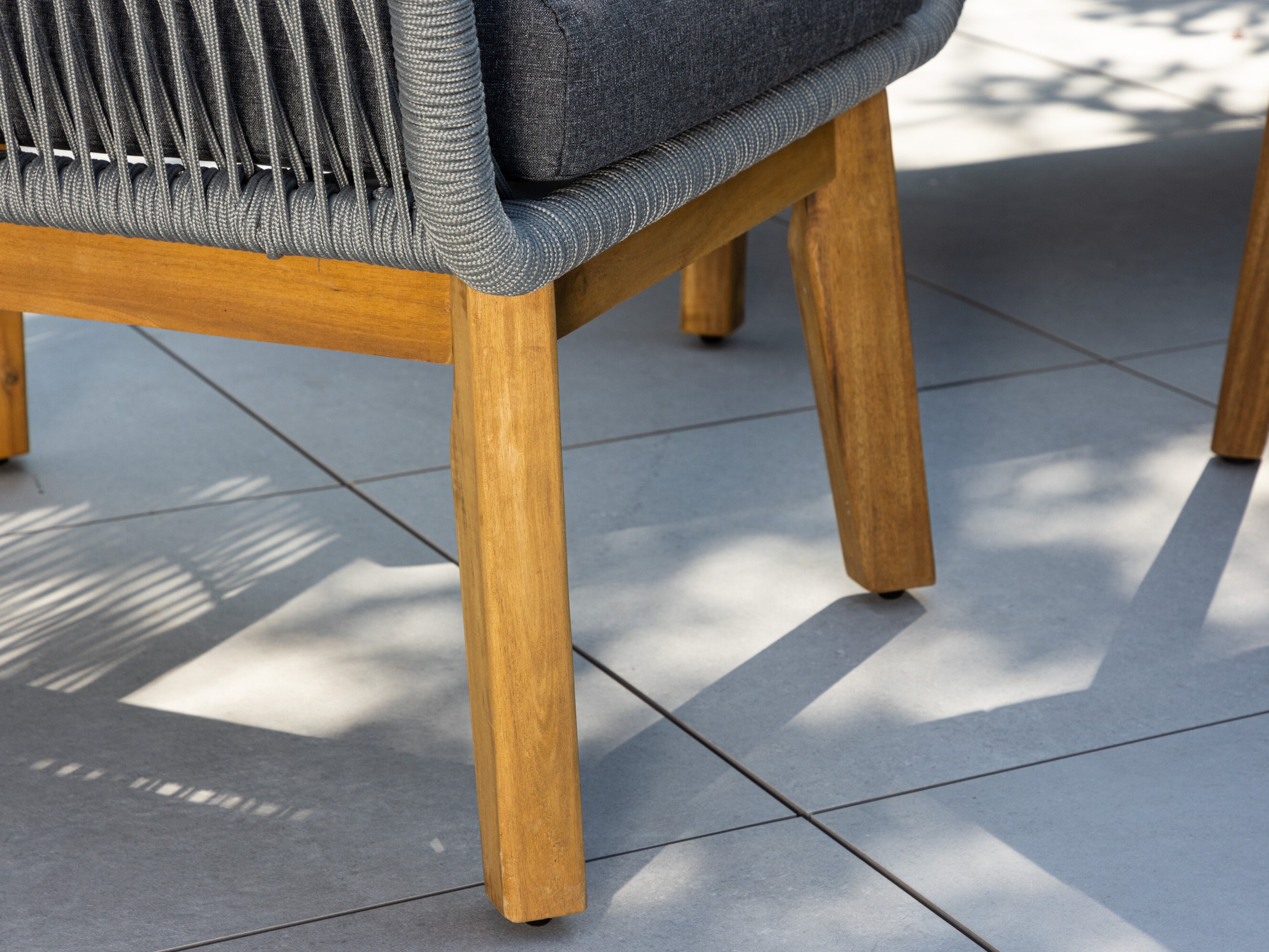 Conjunto de muebles de exterior Dallas 661 (Gris + Acacia)