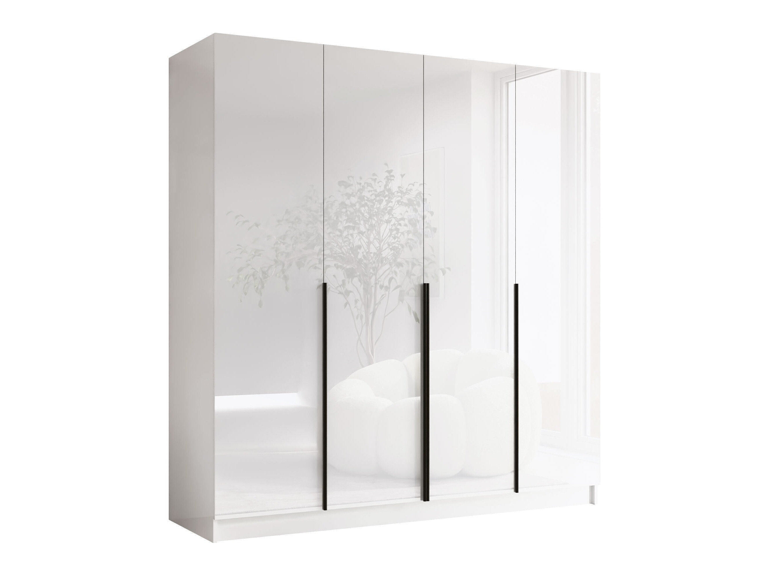 Armario Closico Navor I (Blanco + Blanco brillante)
