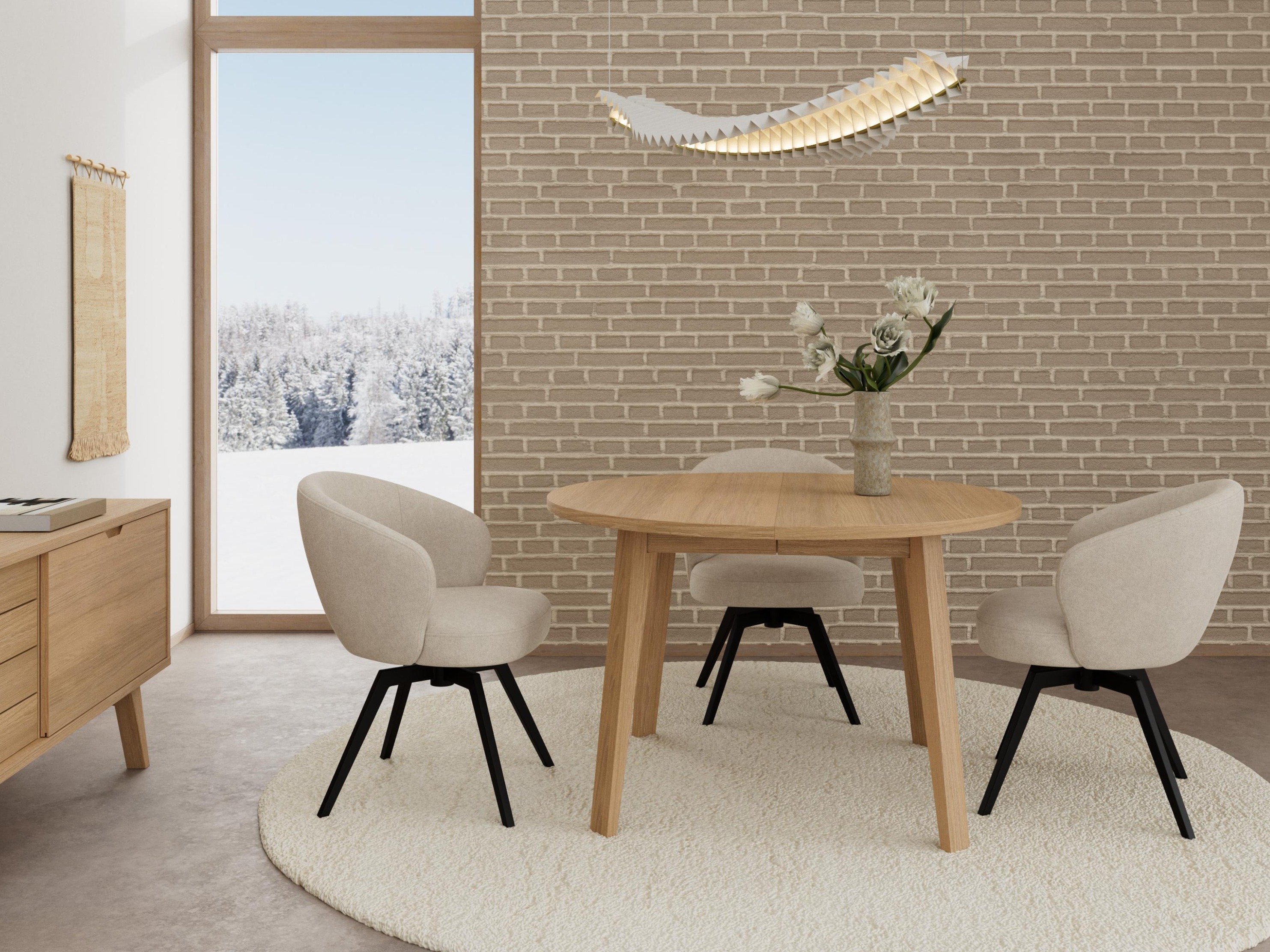 Mesa Norsica Albene 105 (Luminoso madera)