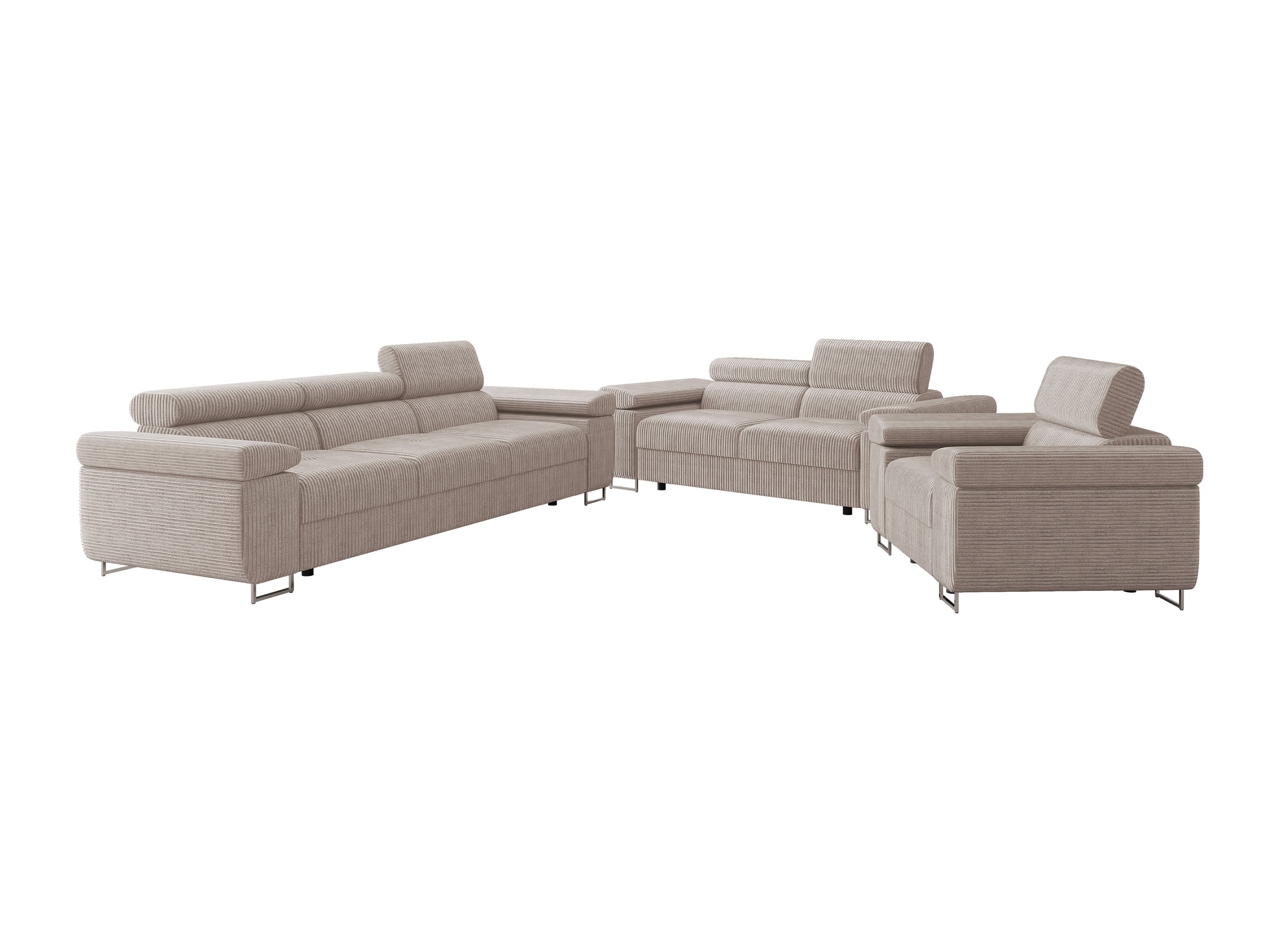Conjunto de muebles tapizado Comfivo Vinetum (Poso 03)