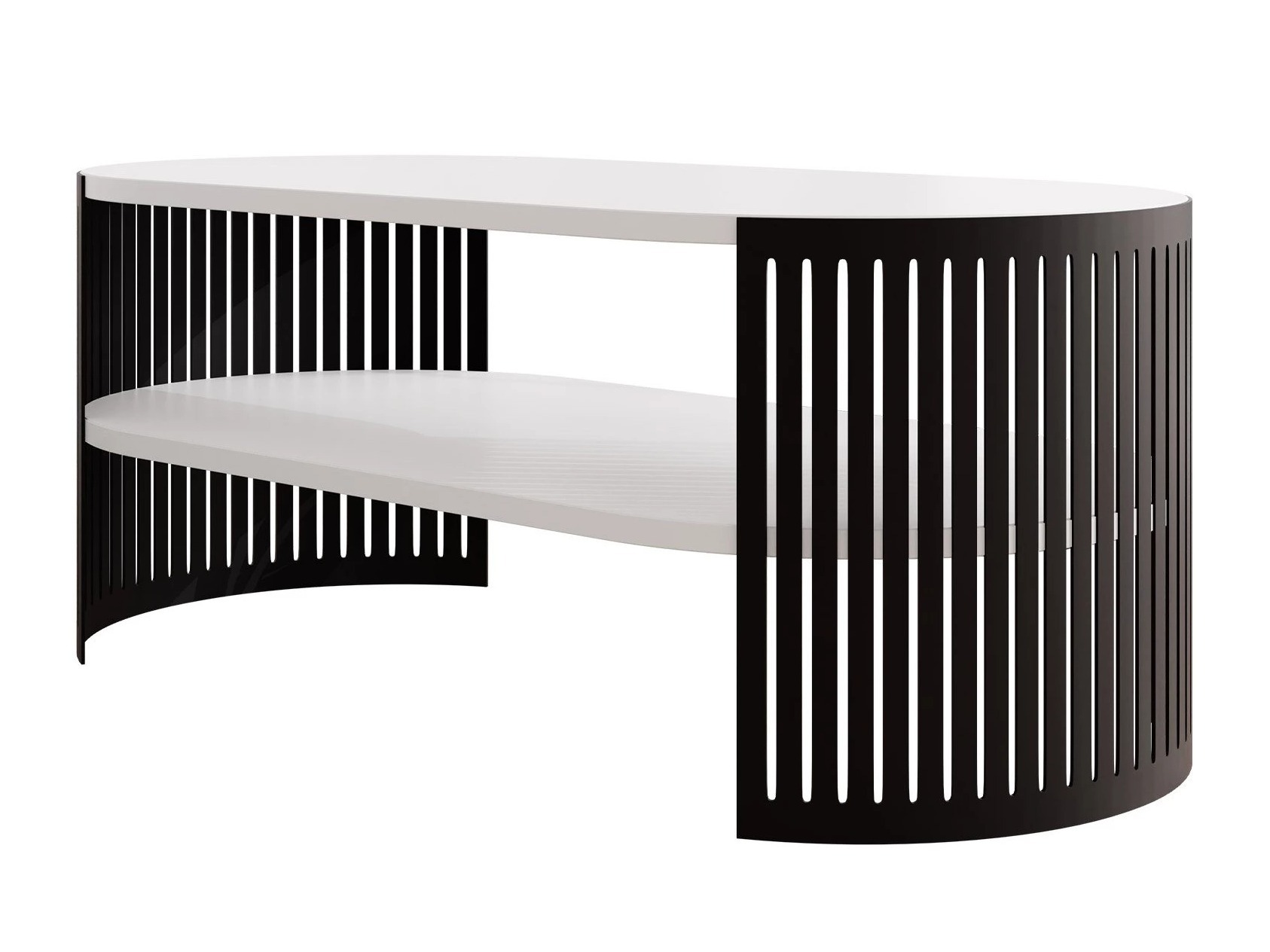 Mesa de centro Civer III (Negro + Blanco)