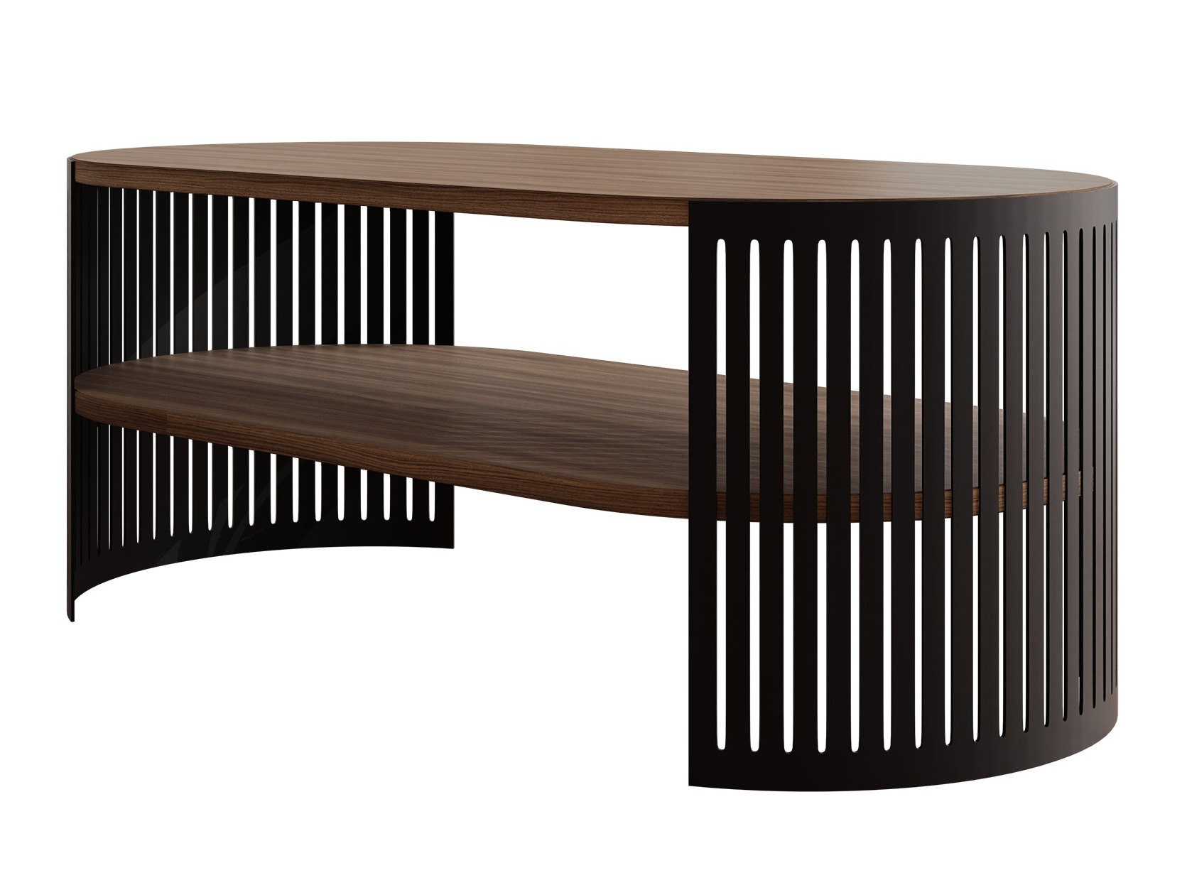 Mesa de centro Civer III (Negro + Nogal)