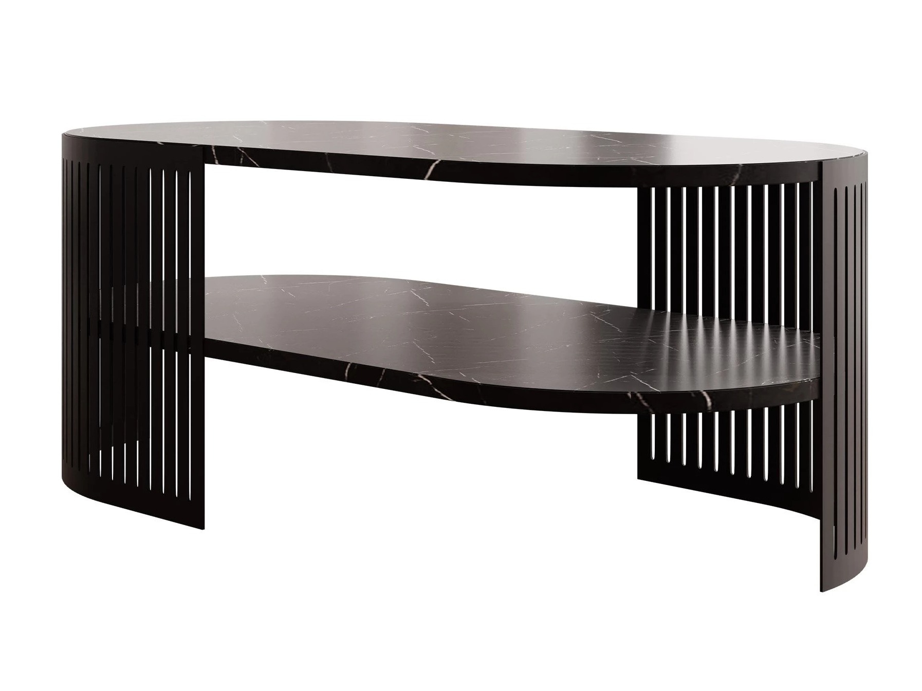 Mesa de centro Civer VI (Negro + Mármol negro)