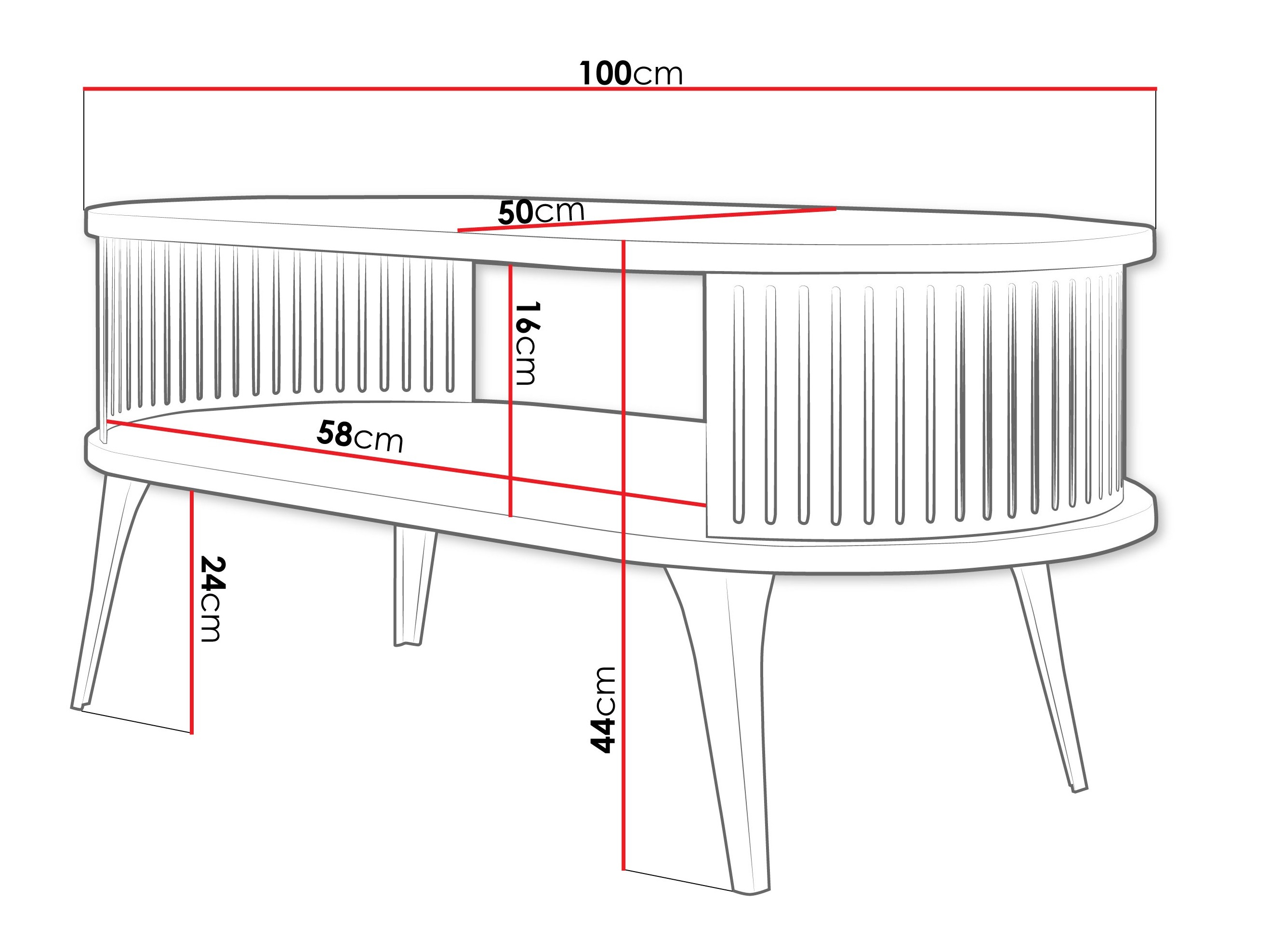 Mesa de centro Vitum III (Negro + Roble dorado artesanal)
