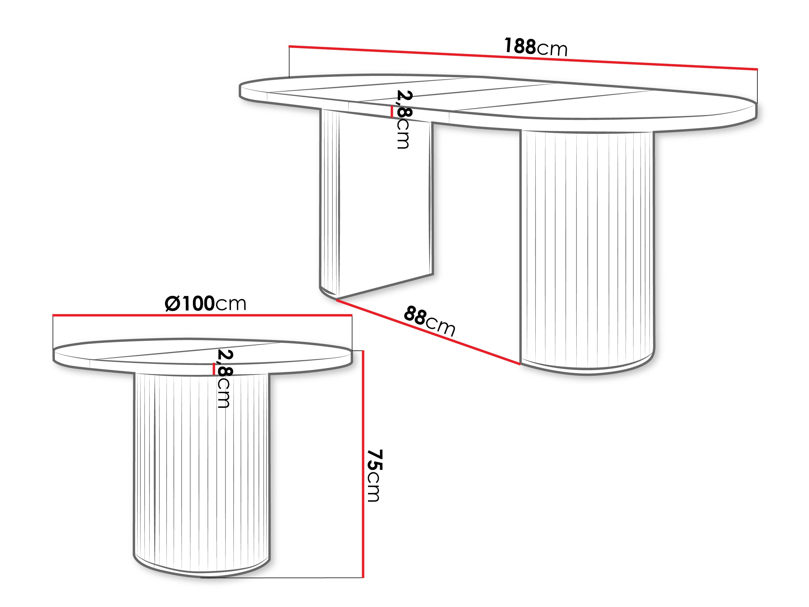 Mesa Cupedo (Travertino claro + Beige)
