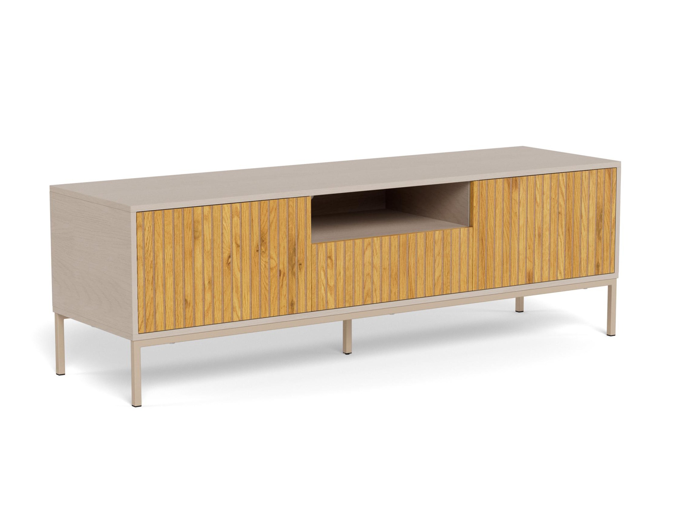 Mueble TV Norsica Sevferi 122 (Roble salvaje + Gris claro)