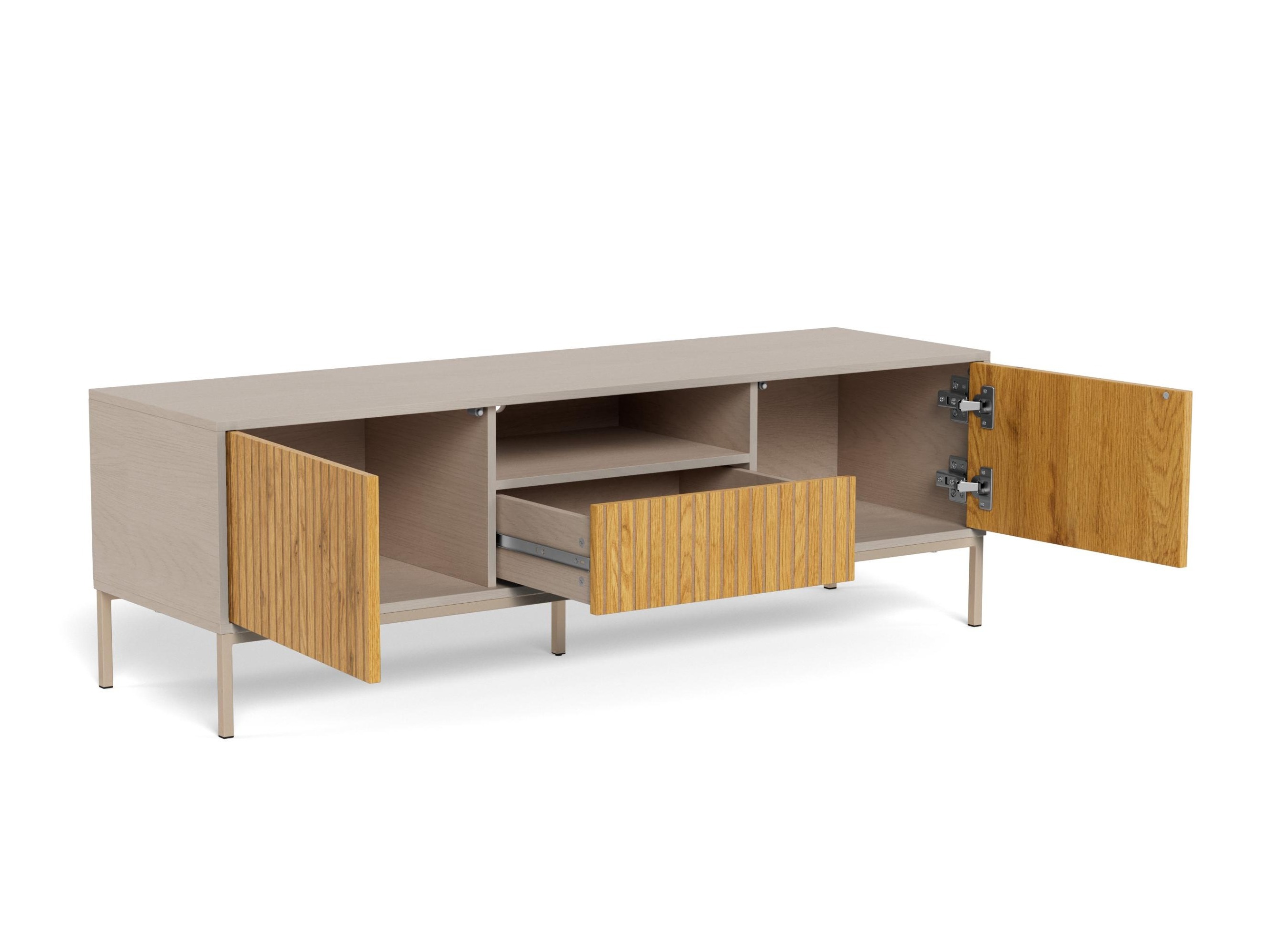 Mueble TV Norsica Sevferi 122 (Roble salvaje + Gris claro)