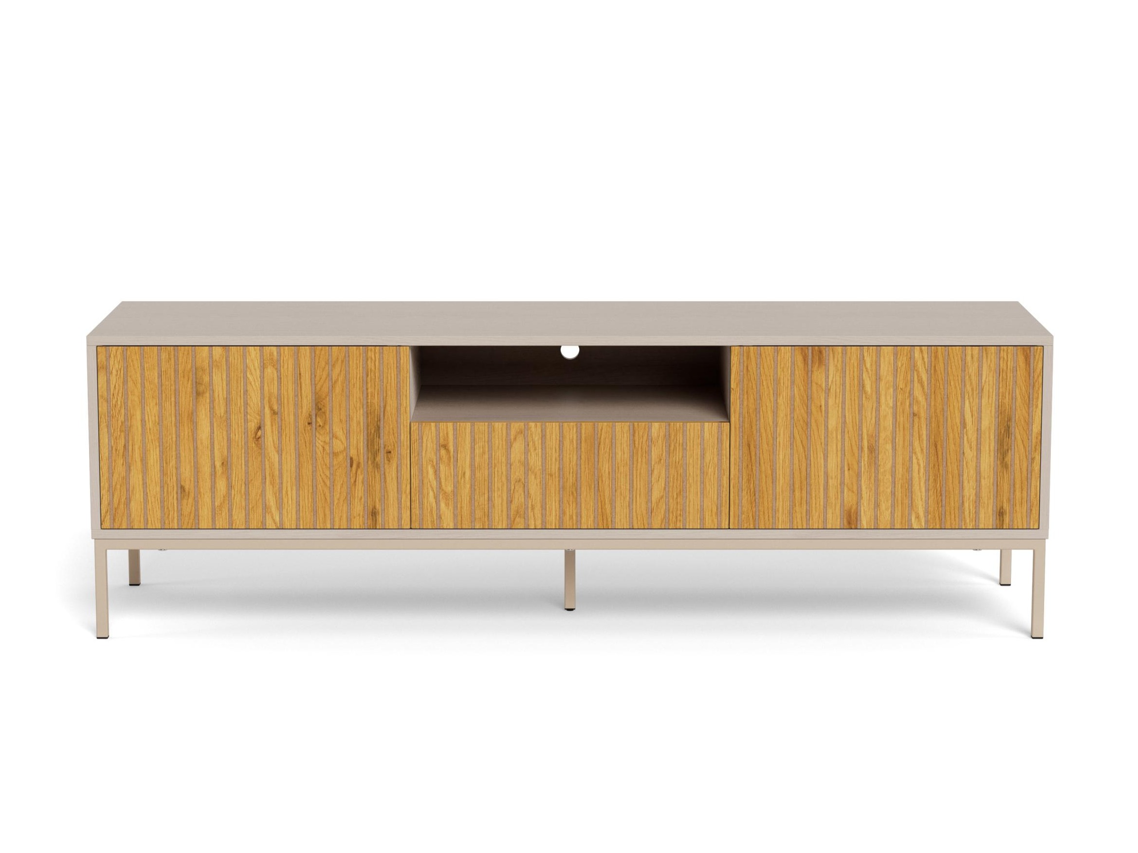 Mueble TV Norsica Sevferi 122 (Roble salvaje + Gris claro)