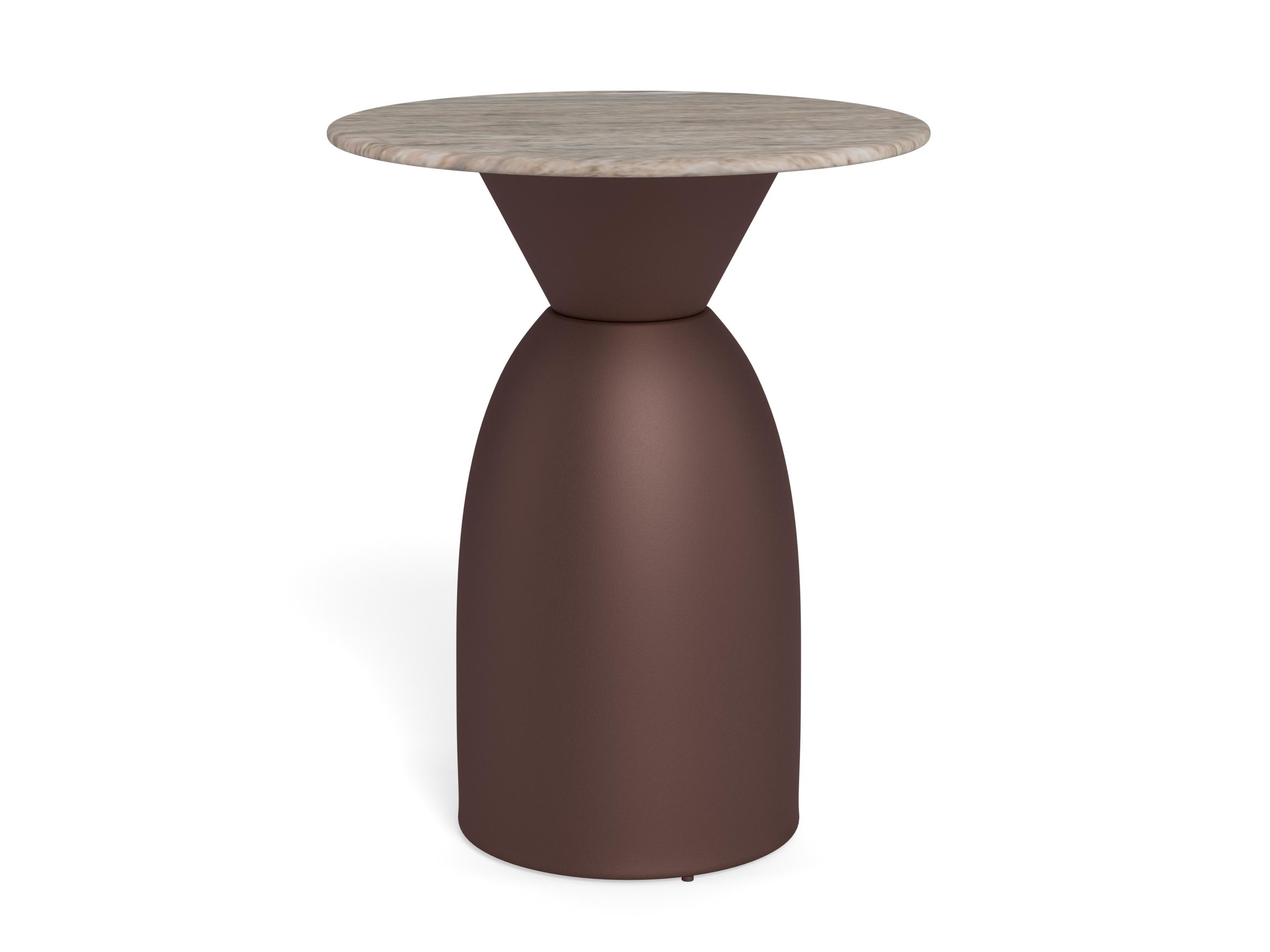 Mesa auxiliar Norsica 1074 (Marrón + Mármol gris)