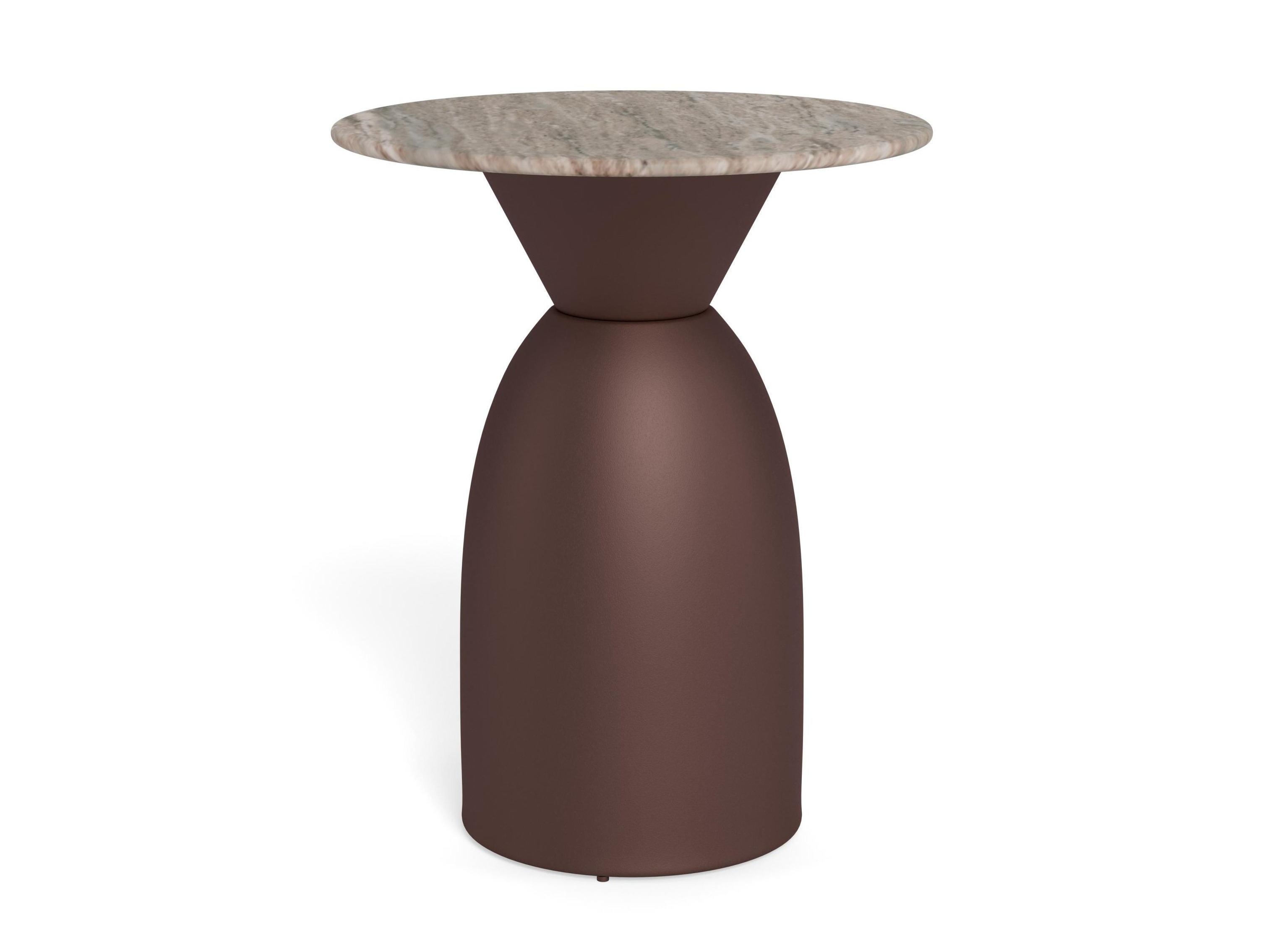 Mesa auxiliar Norsica 1074 (Marrón + Mármol gris)
