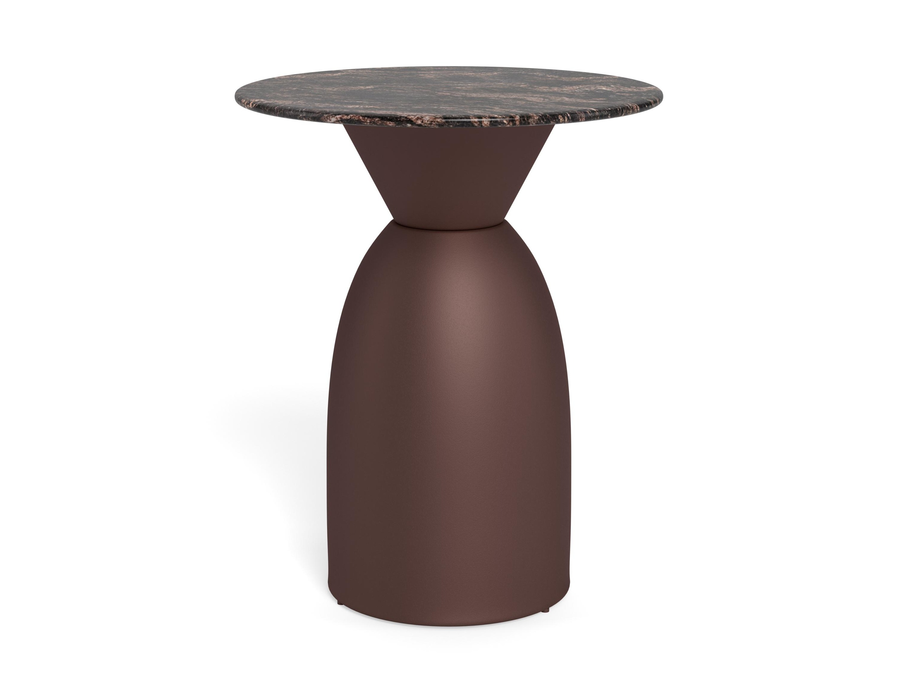 Mesa auxiliar Norsica 1074 (Marrón + Mármol marrón)