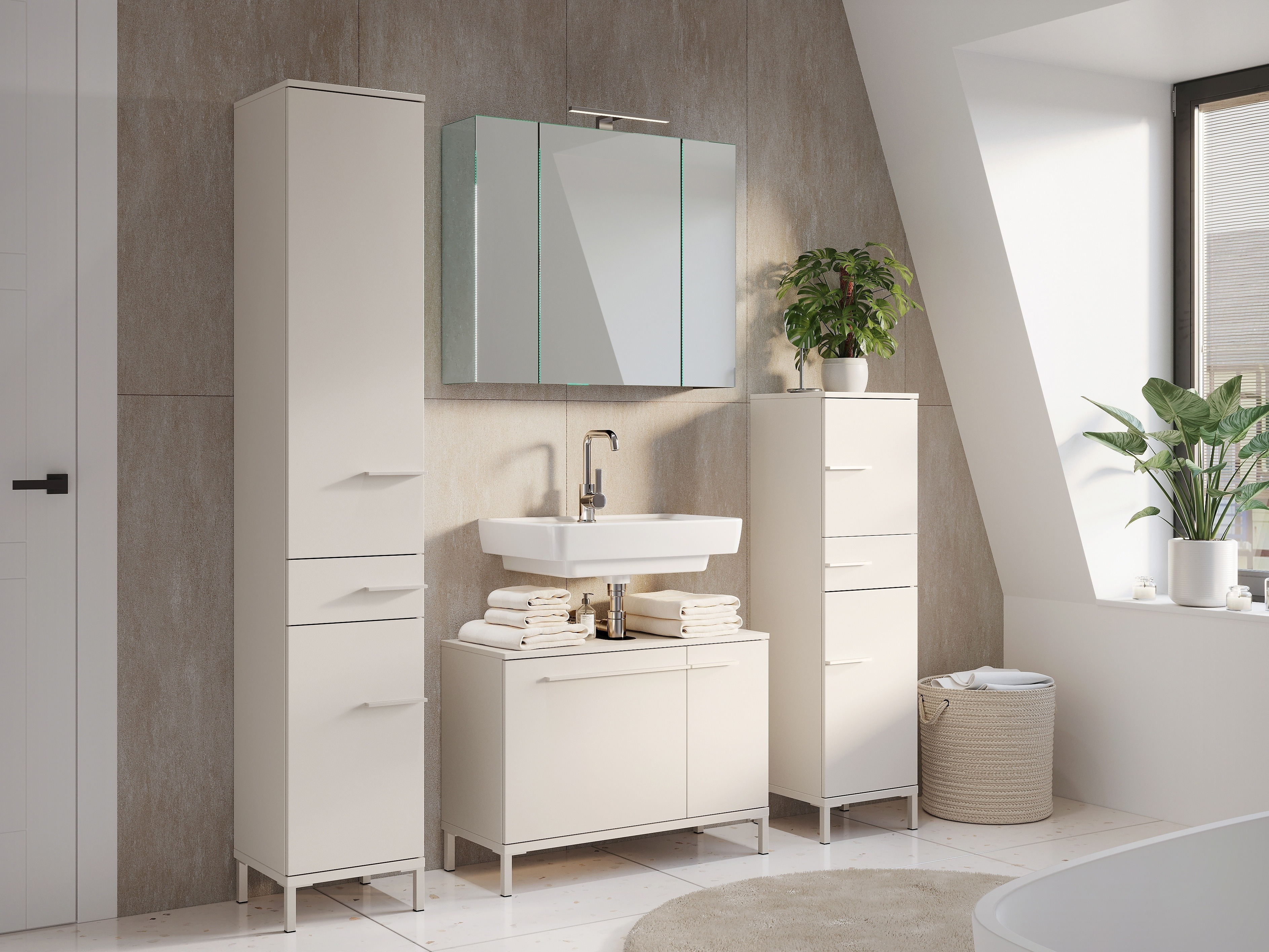 Mueble para baño con espejo Evaenou 101